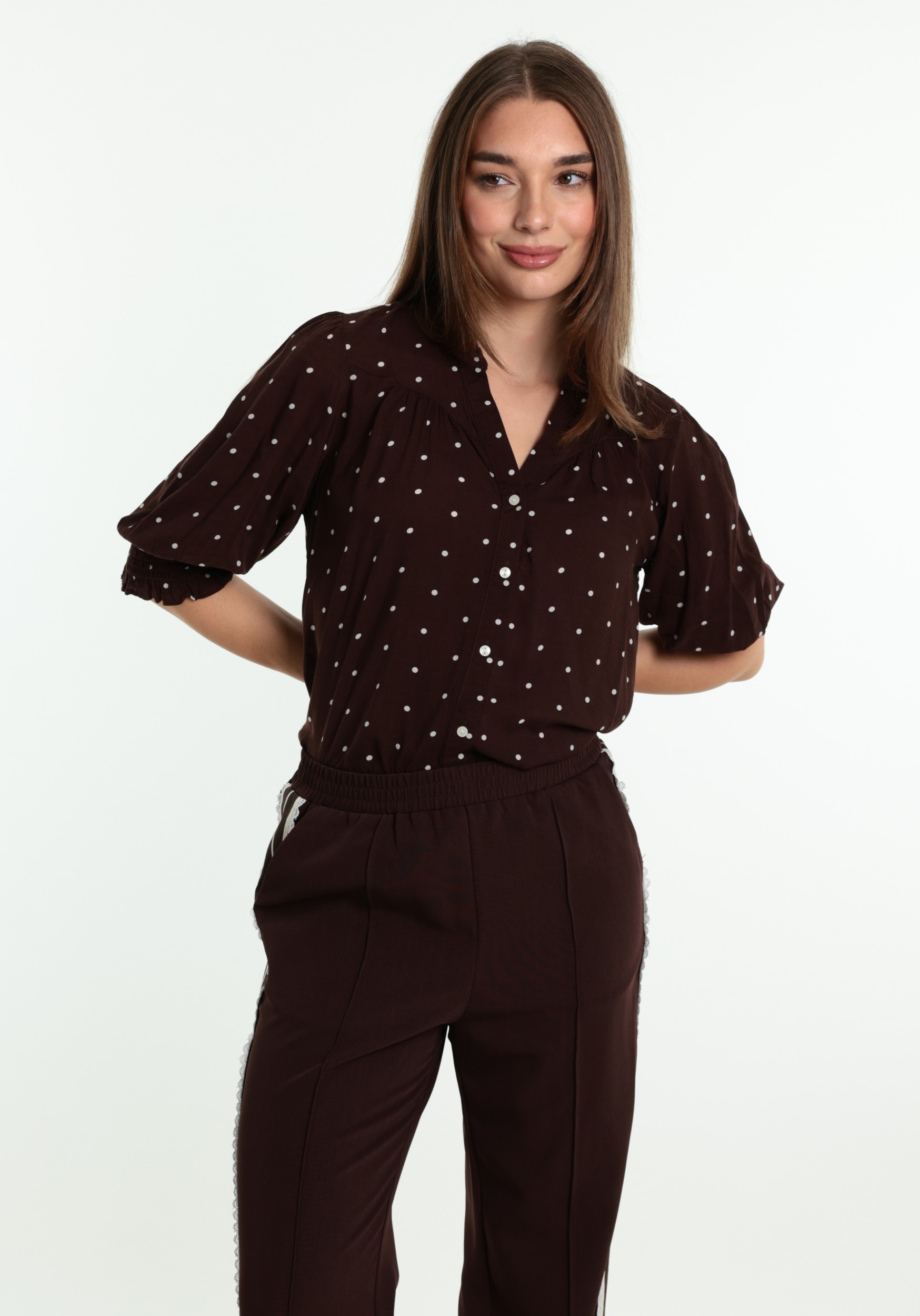 ONLY Blouse Raya 15332997 Midden bruin