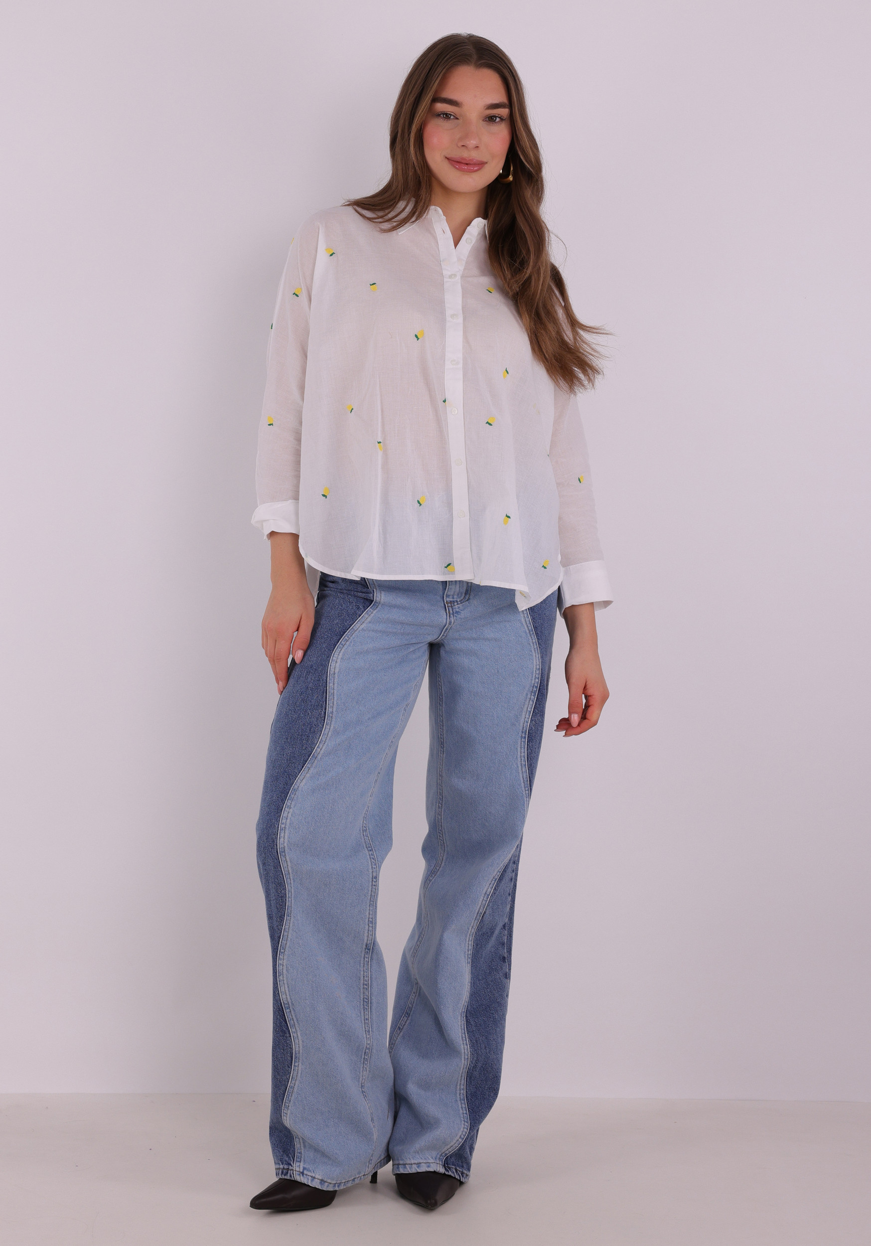 Only Blouse New lina grace 15283743 Wolwit-ecru