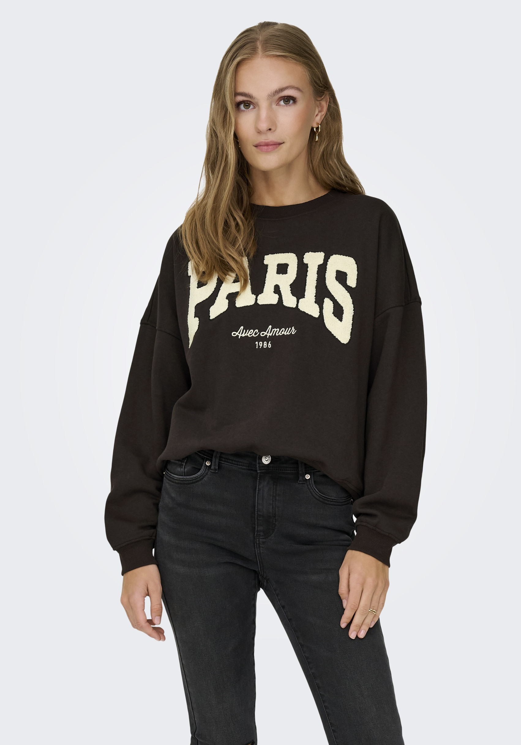 Jacqueline de jonge Sweater Mesa 15370526 Donker bruin