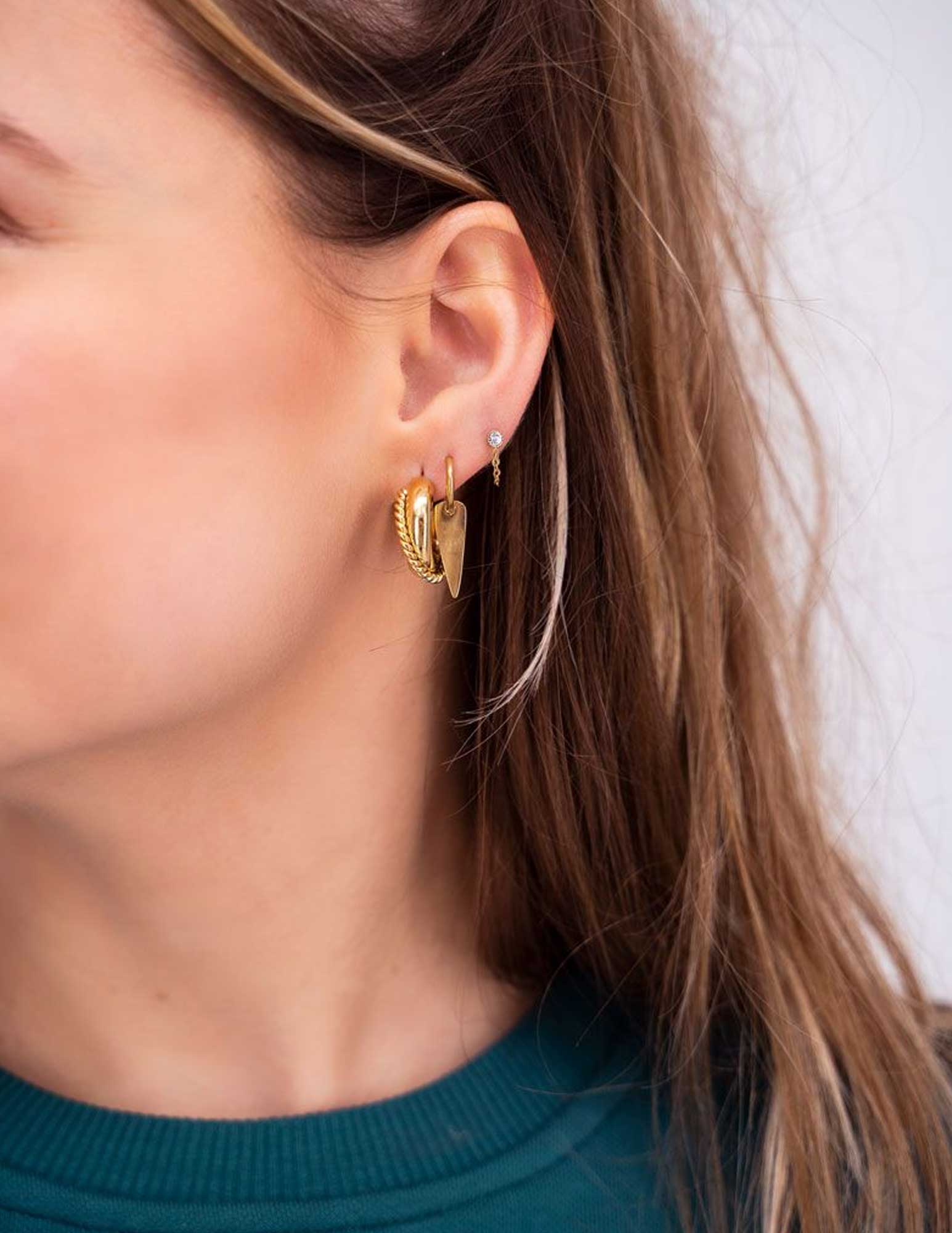 My Jewellery Oorbellen Gedraaid MJ06837 Goud