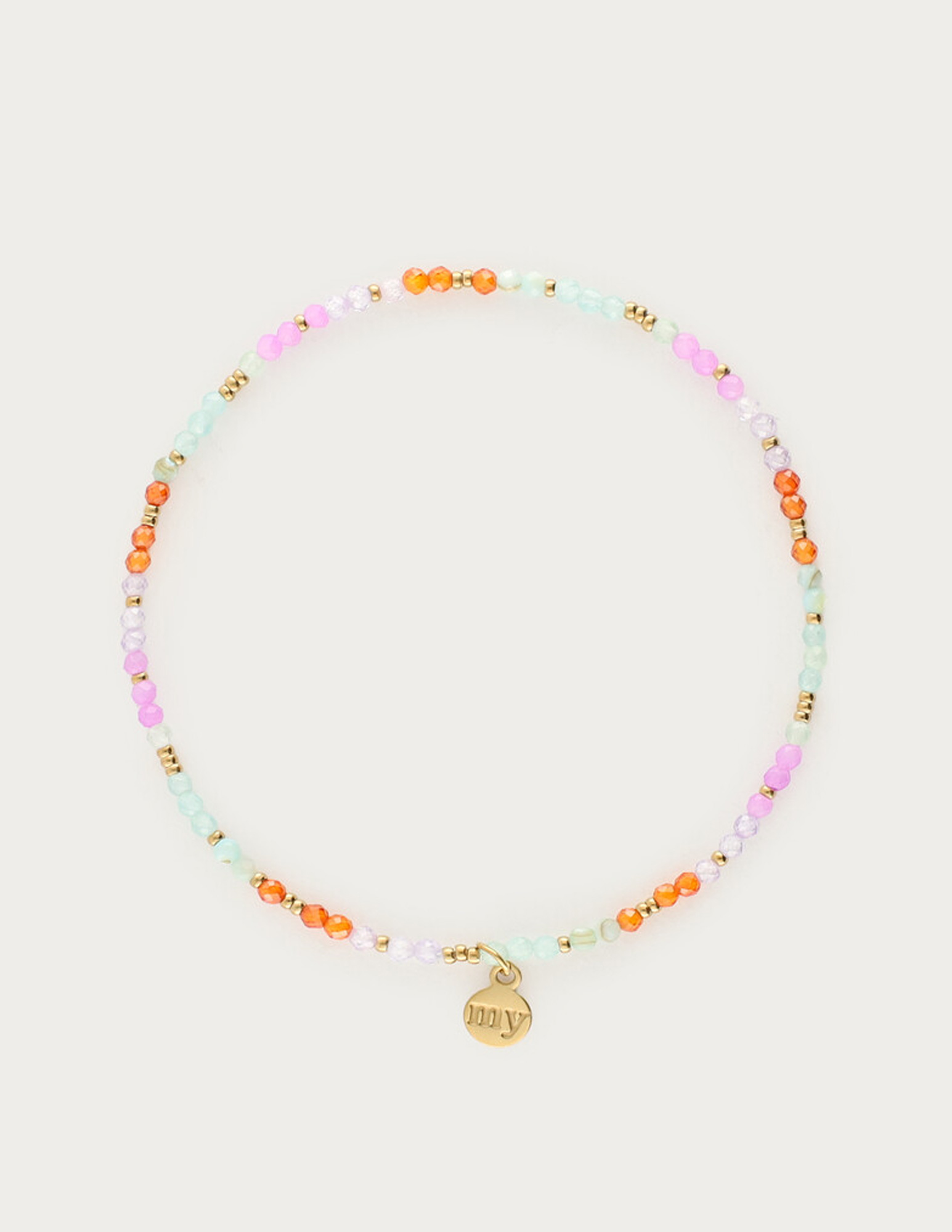 My Jewellery Botanical armband met blauwe kralen MJ13773 Goud