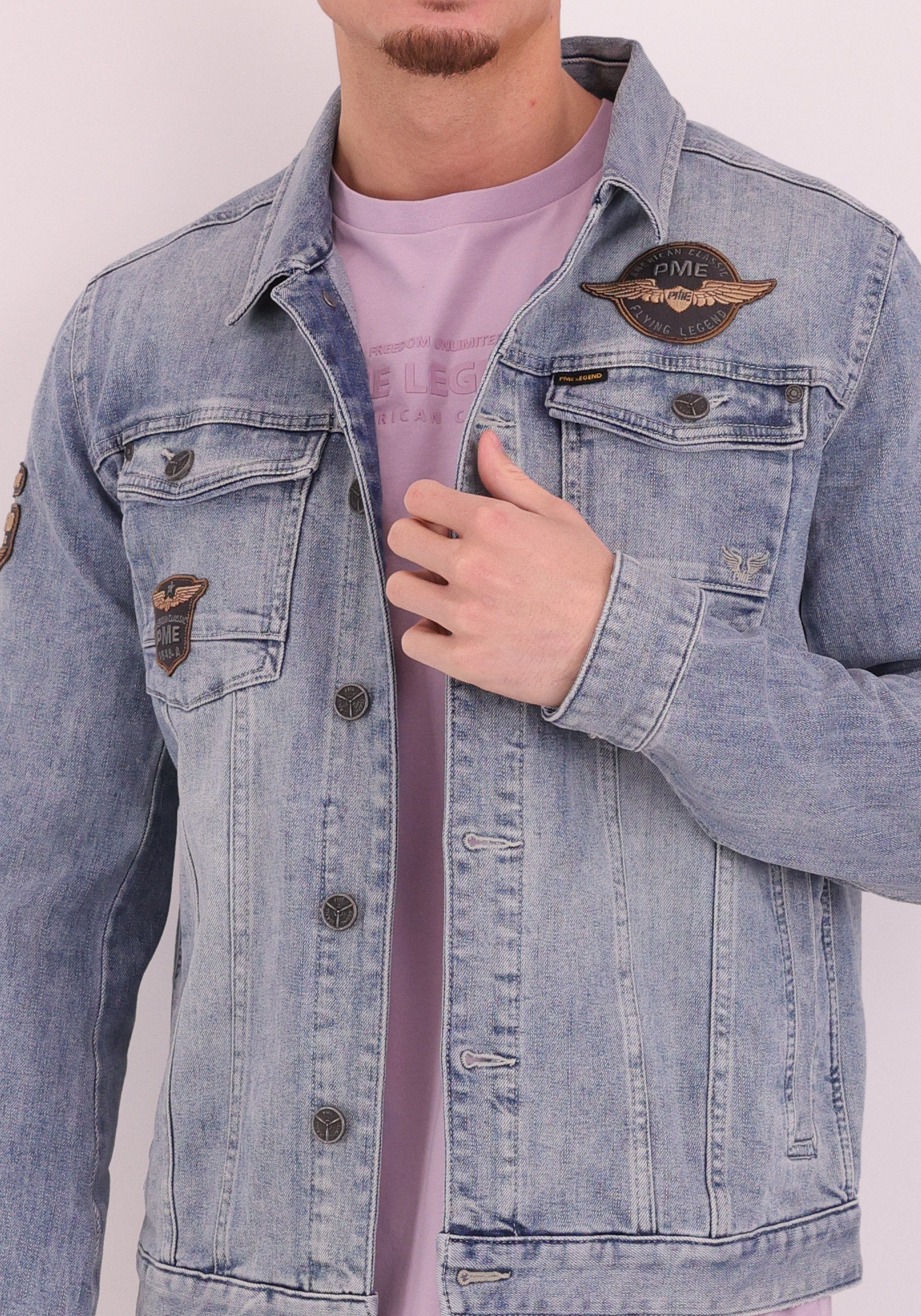 PME Legend Denim jacket Summer PDJ2602704 Blauw