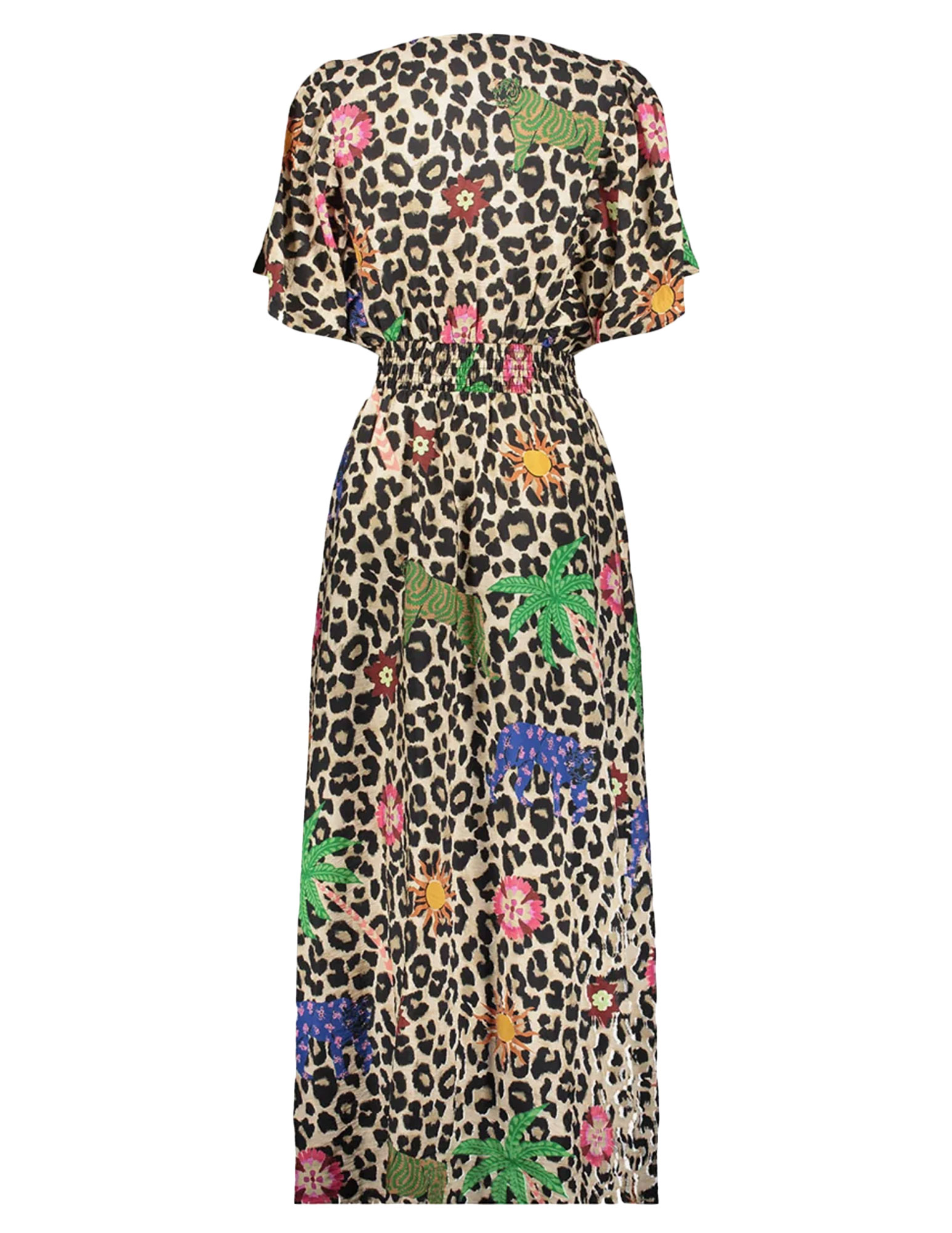Geisha Jurk panter print 57348-20 Zand