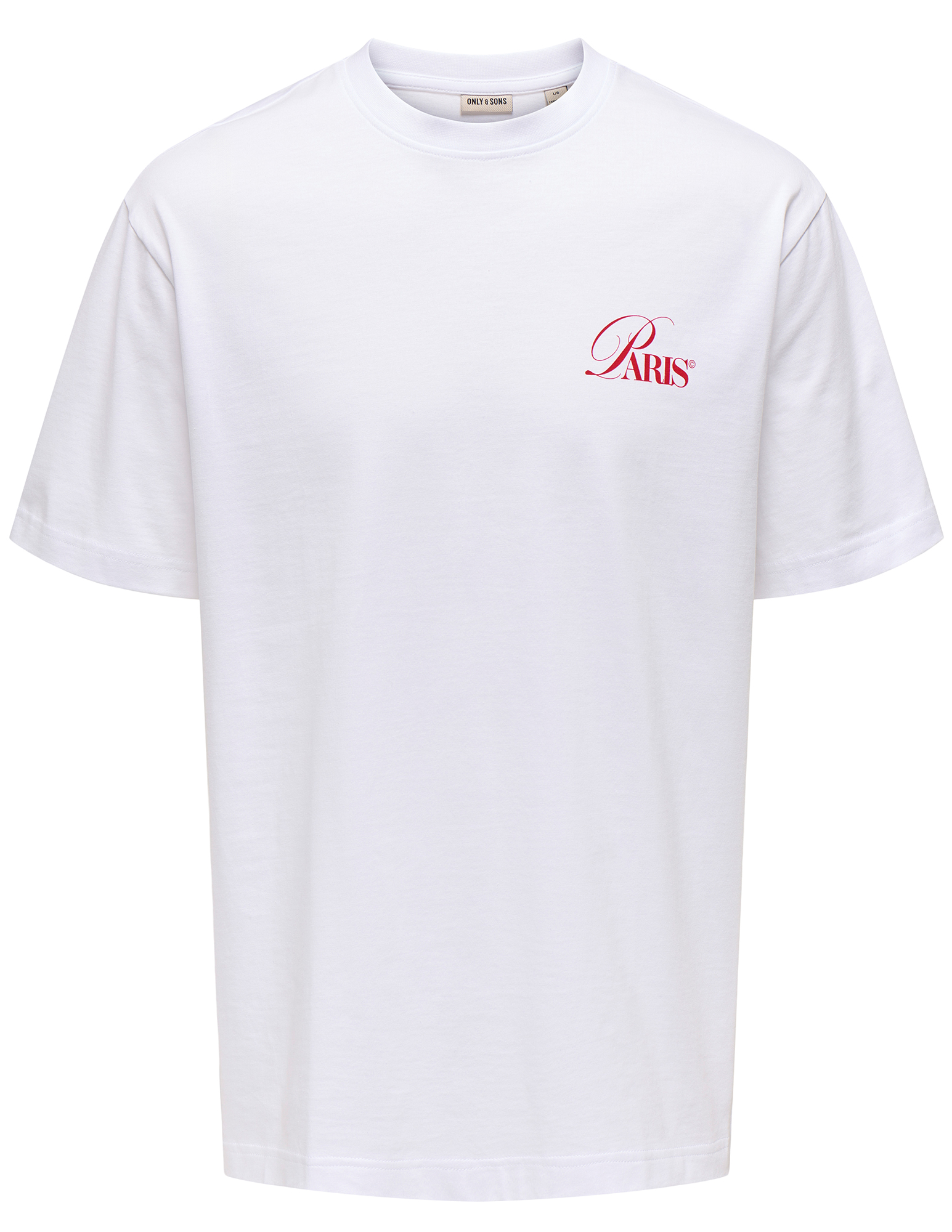 ONLY & SONS T-shirt Fred 22037685 Wit design