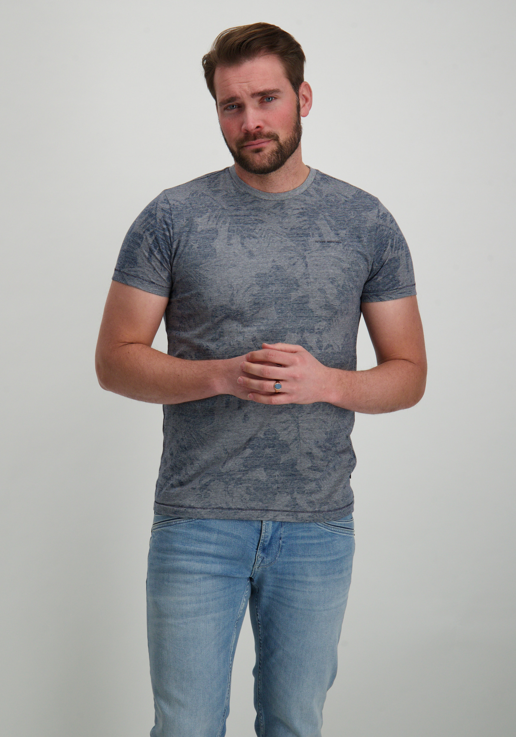 Petrol T-shirt M-1050-TSR650 Donker blauw