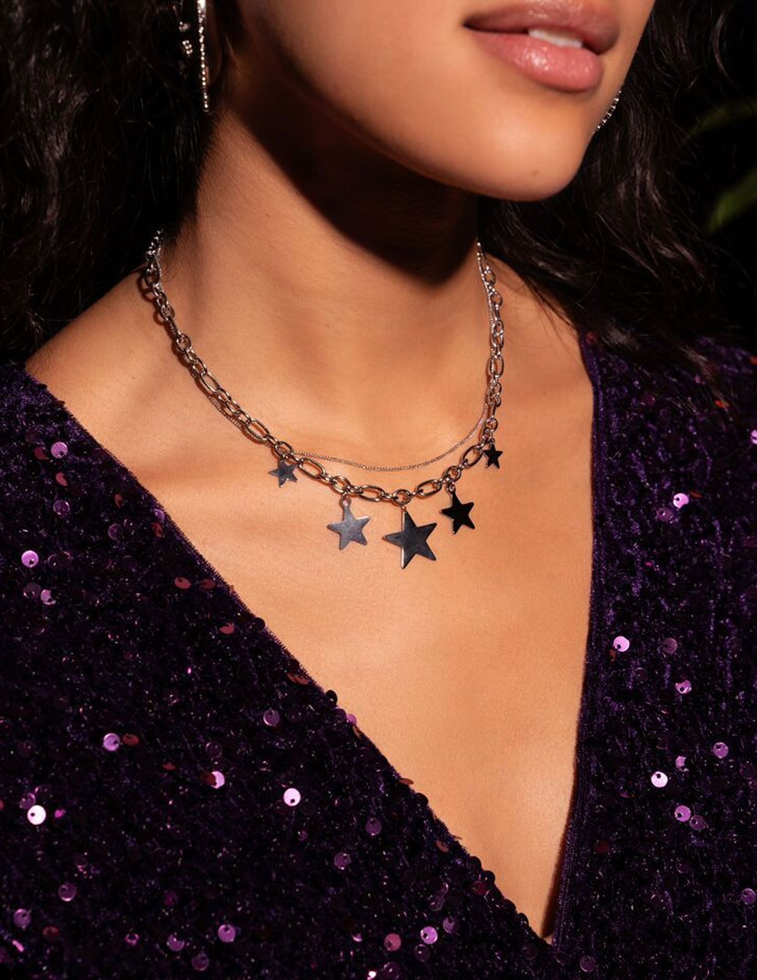 My Jewellery Statement ketting chain stars MJ09525 Zilver