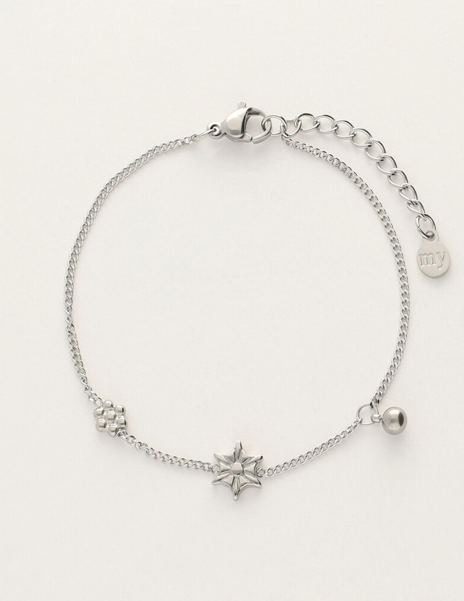 My Jewellery Armband met bloemen MJ12071 Zilver