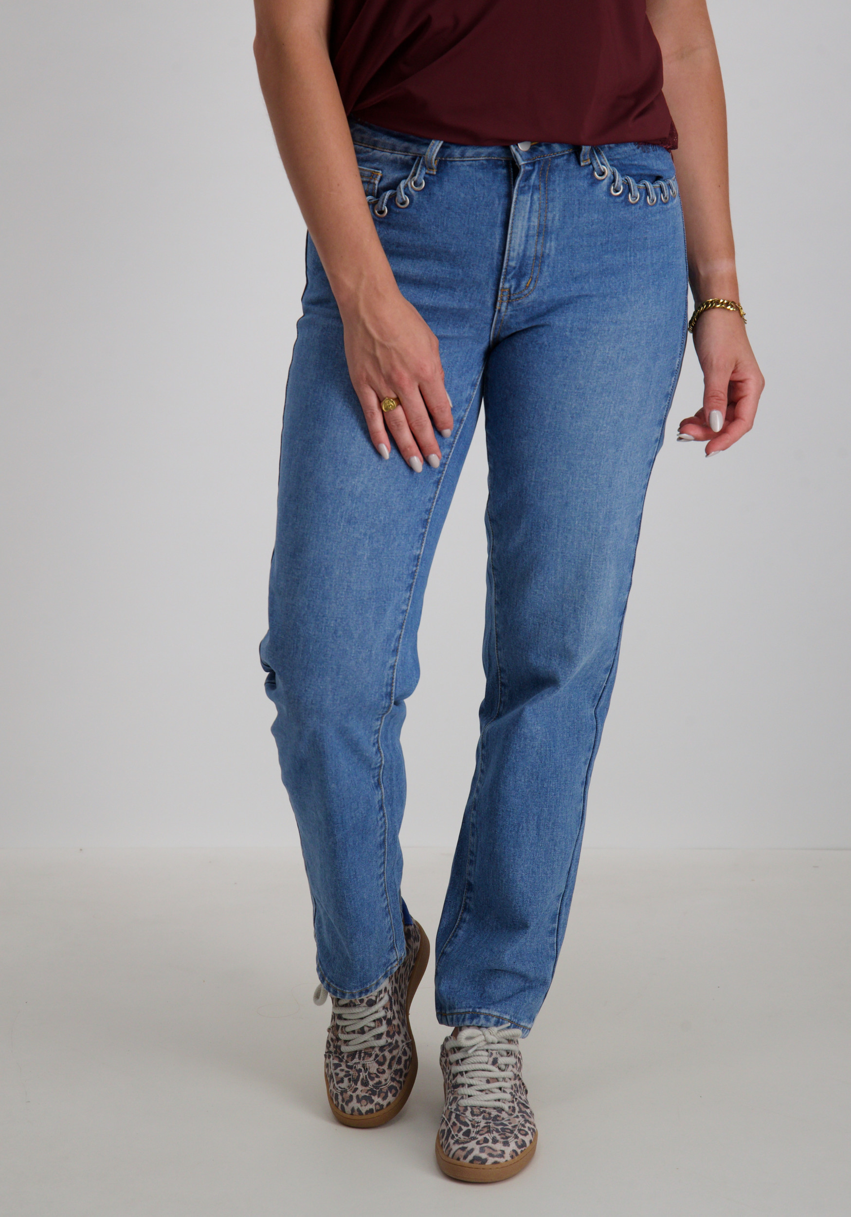 Vila Jeans Viea Eyelet 14108268 Blauw