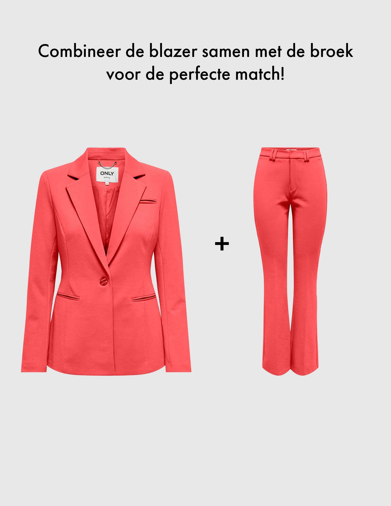 Only Flared broek Peach 15298660 Zalm