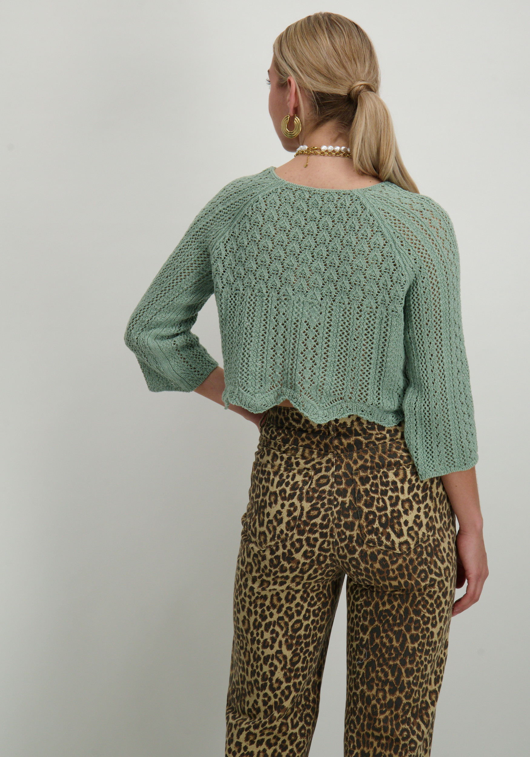 Only Trui Nola 15233173 Licht groen