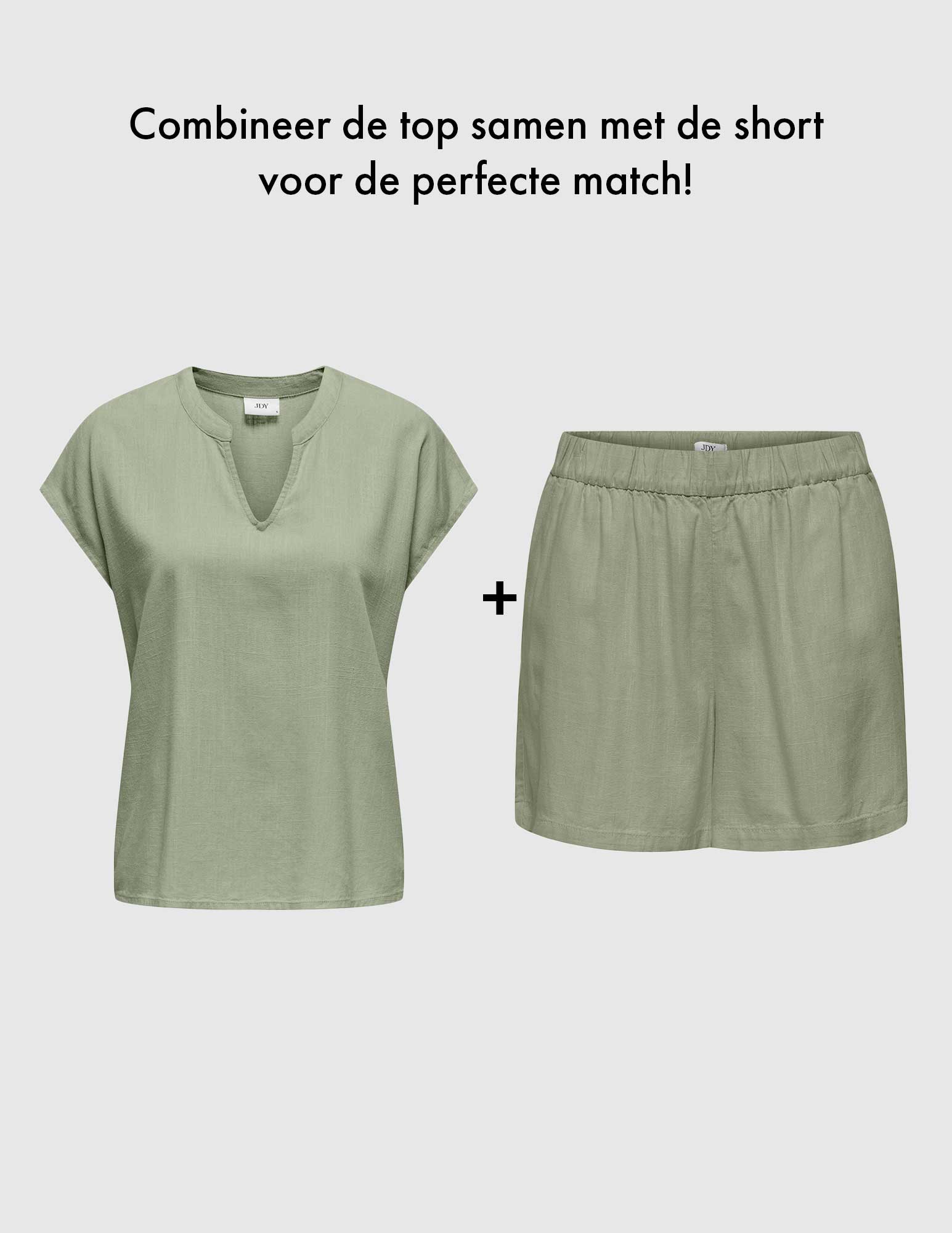 Jacqueline de jonge Short Caya linen 15346562 Midden groen