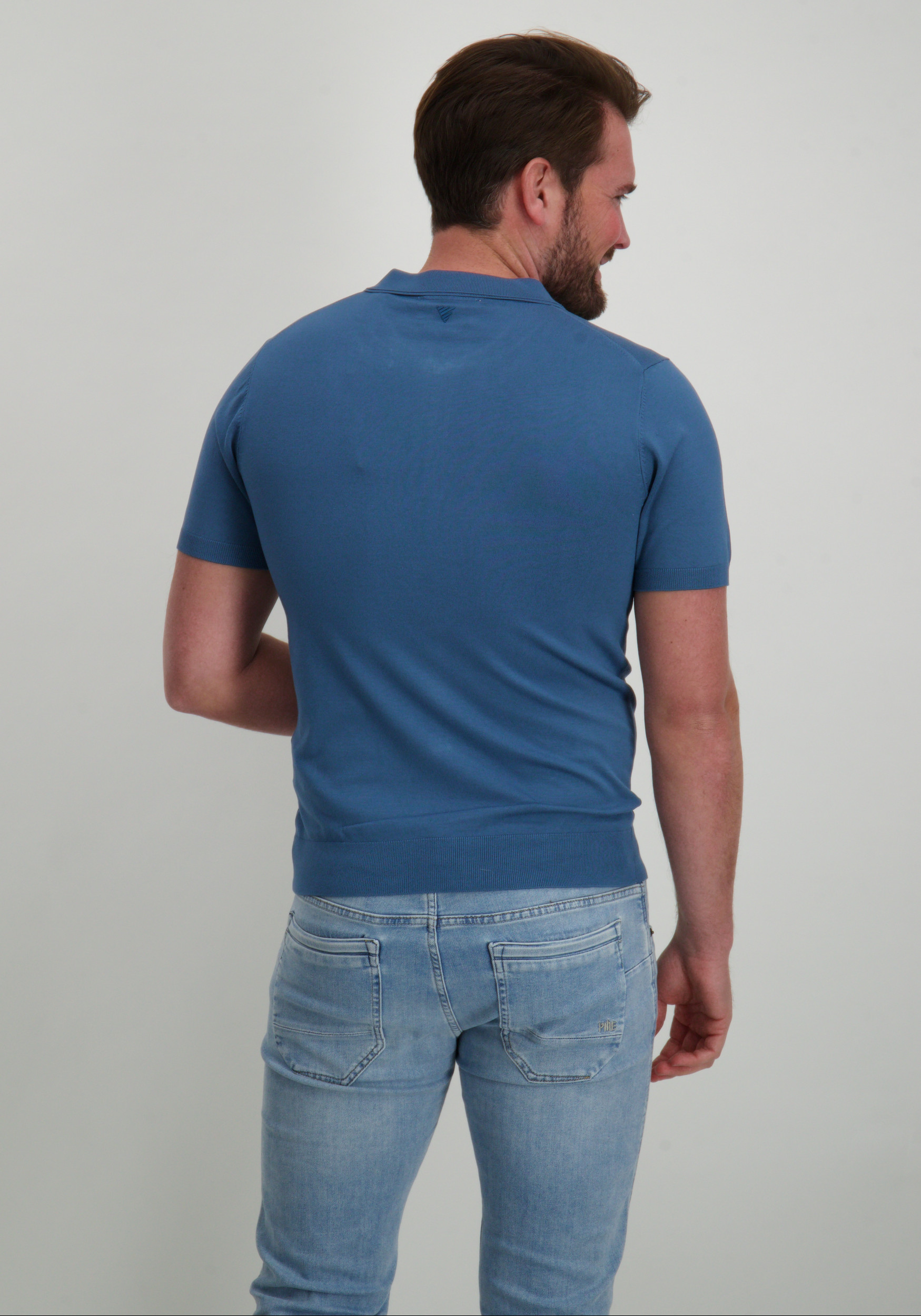 Pure White Polo 25010801 Blauw