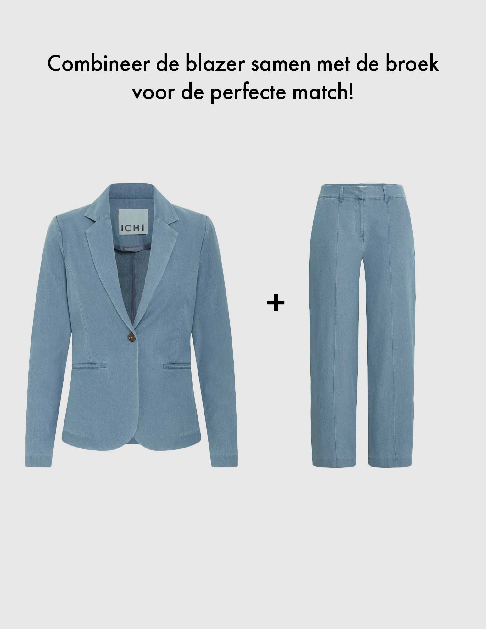 Ichi Blazer Kate denim 20122944 Jeans blauw