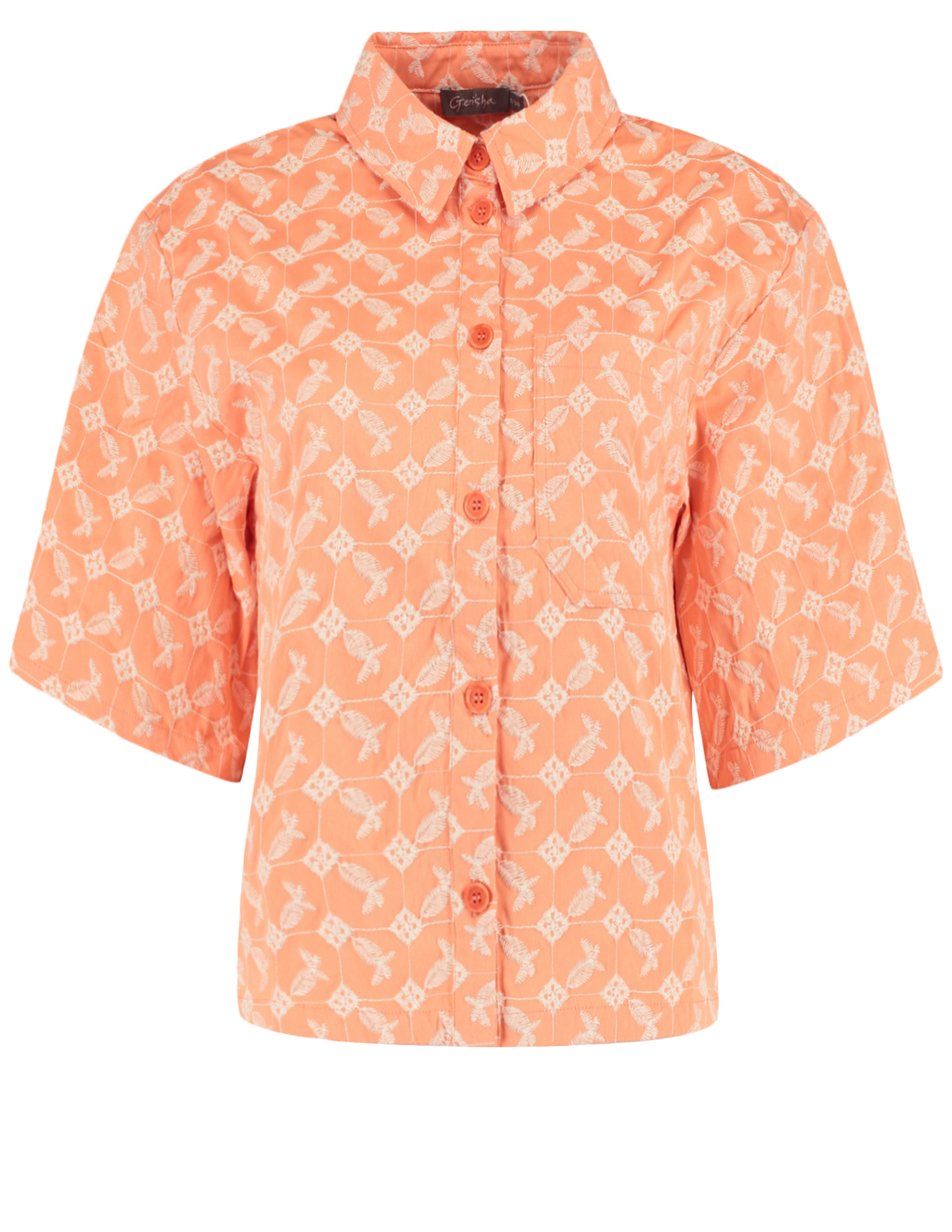 Geisha Blouse Embroidery 65042-14 Oranje