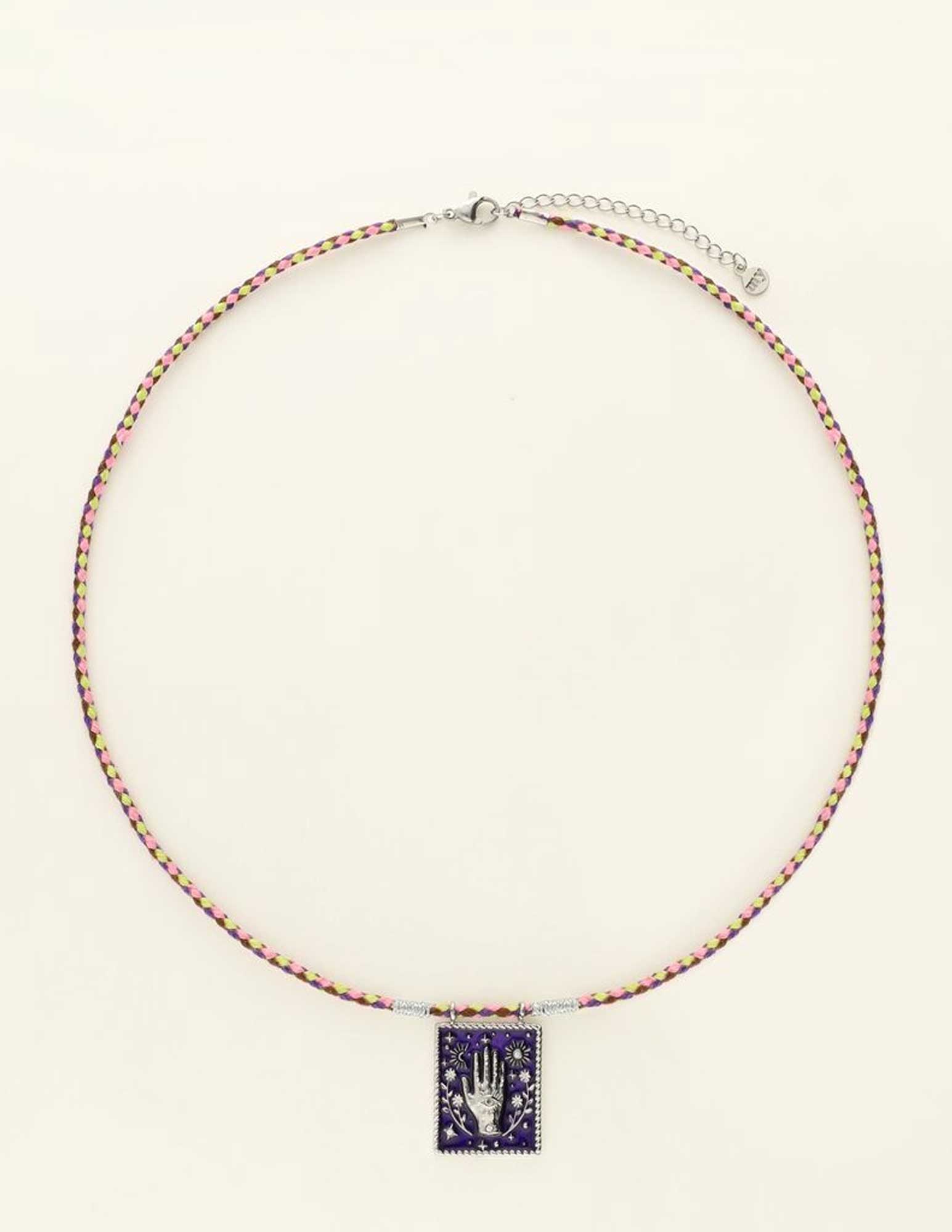 My Jewellery Mystic ketting met paarse bedel MJ09428 Zilver