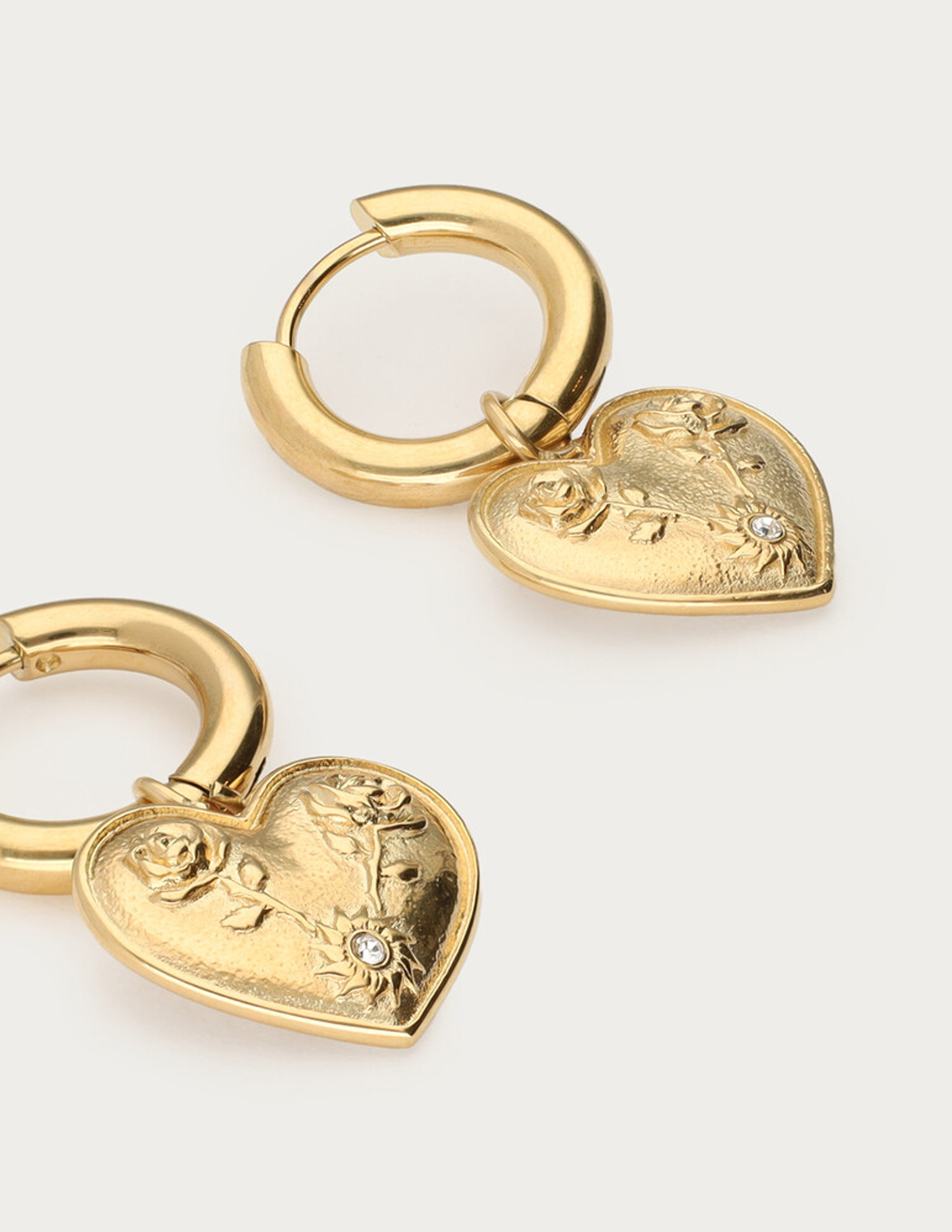 My Jewellery Mystic oorringen met hart en roos MJ14205 Goud