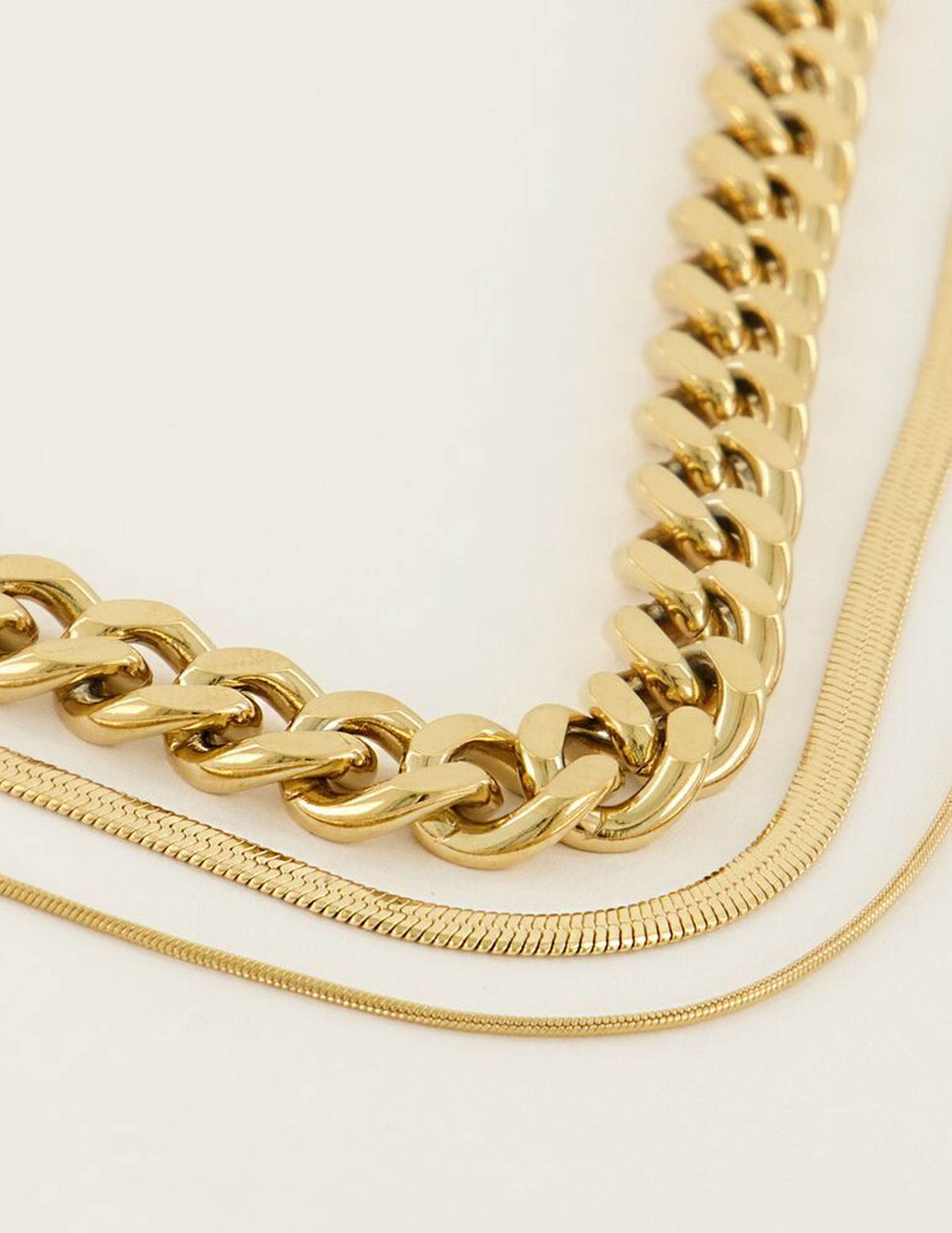 My Jewellery Ketting 3 lagen MJ07880 Goud