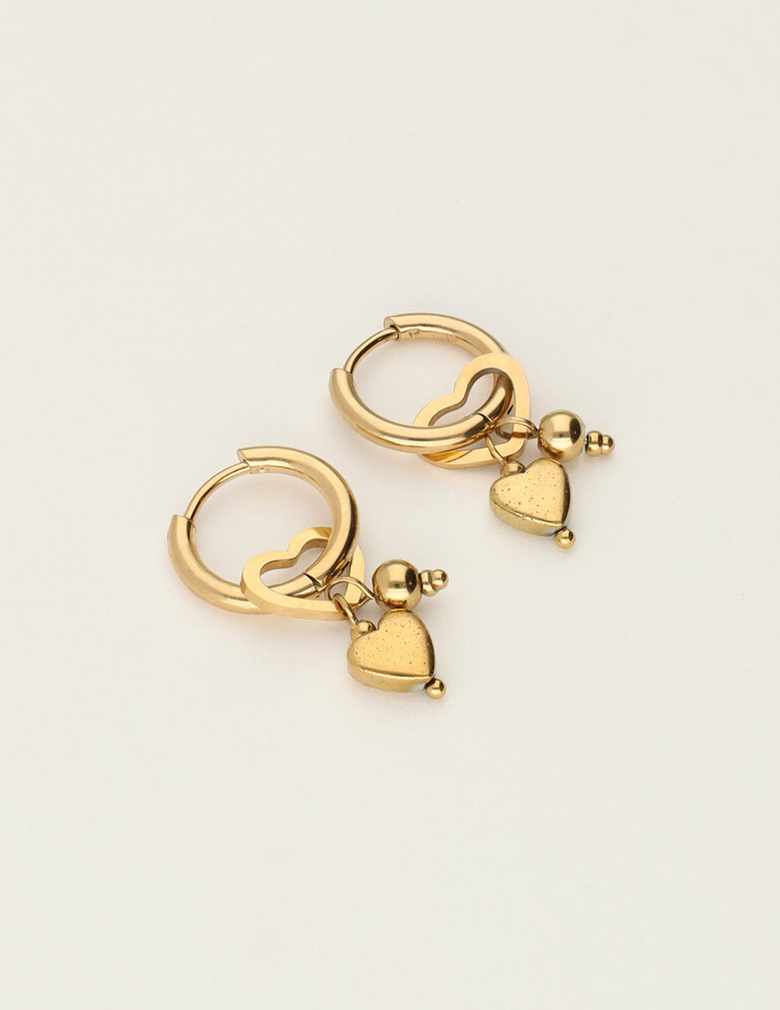 My Jewellery Oorringen met hartjes MJ12011 Goud