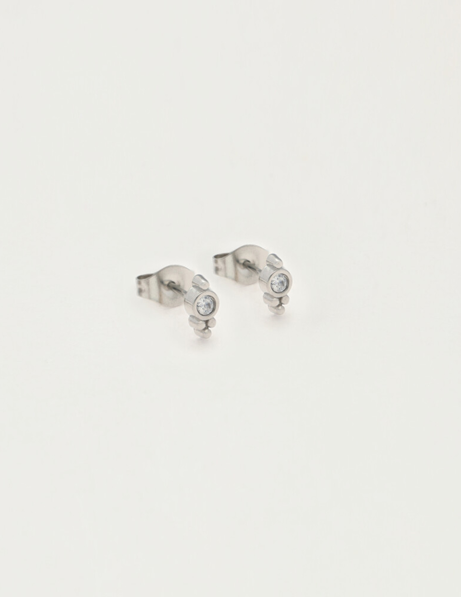 My Jewellery Studs rond met strass MJ12105 Zilver