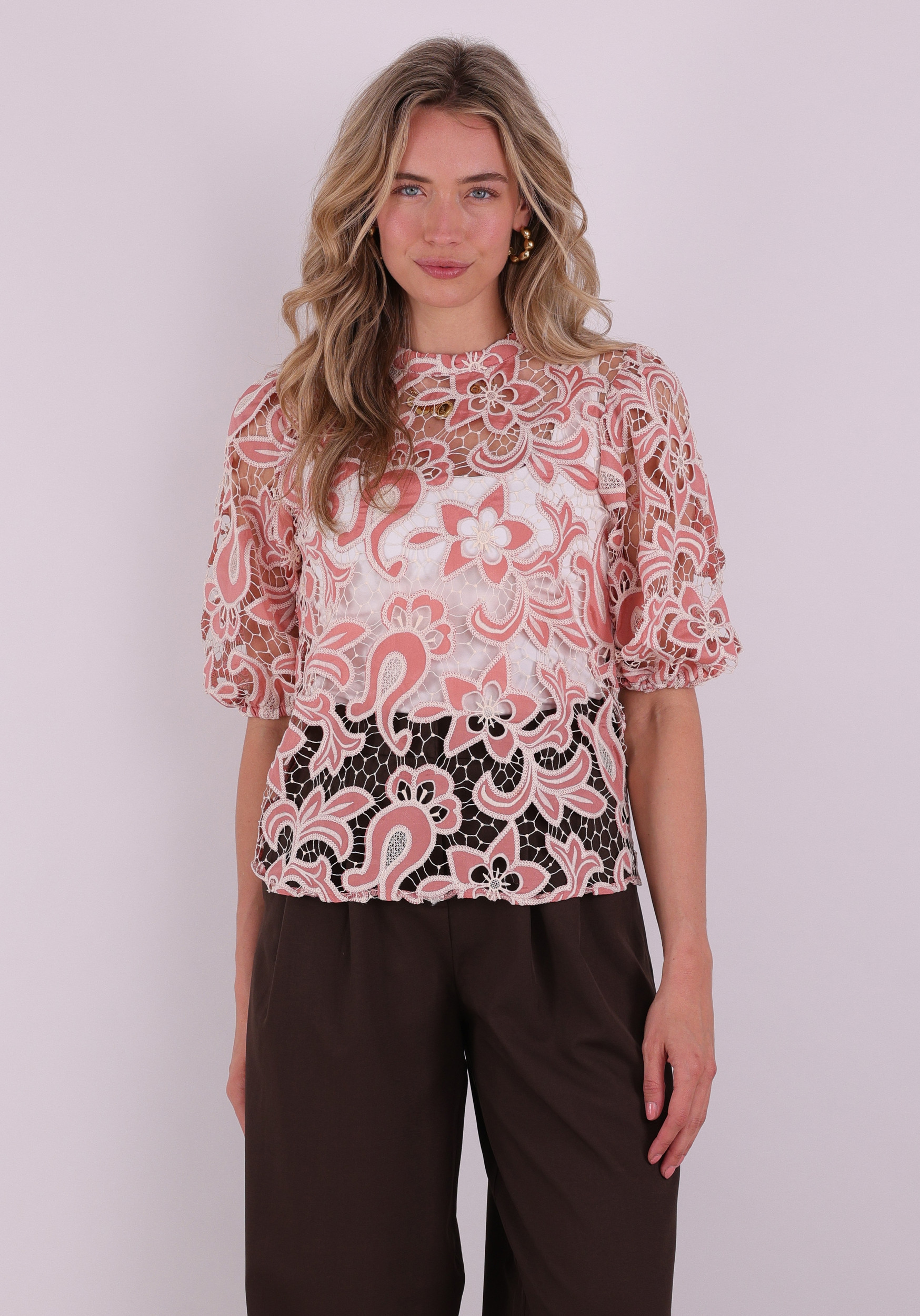Aaiko BV Blouse shaila pes 526 Rose