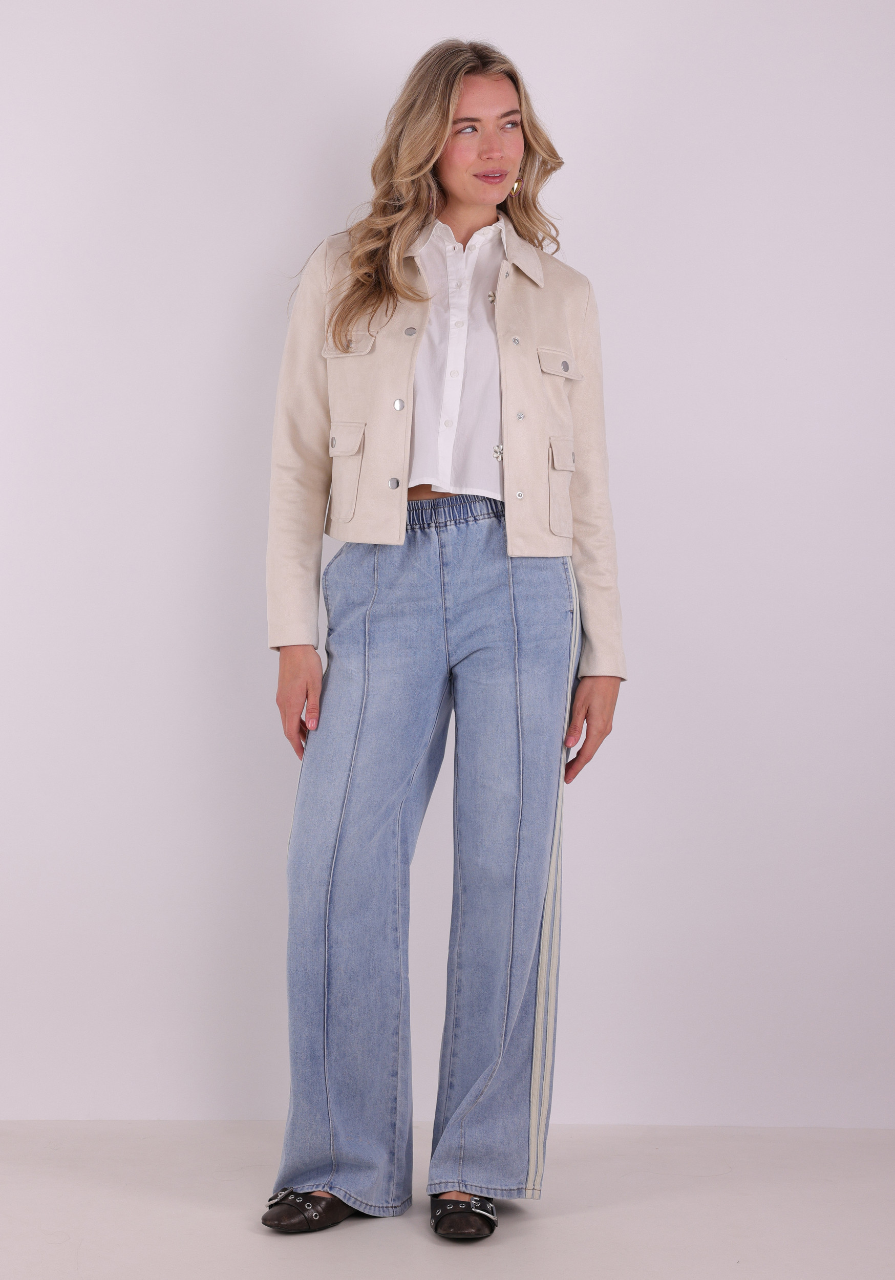 Geisha Jeans sport stipes 61051-10 Jeans blauw