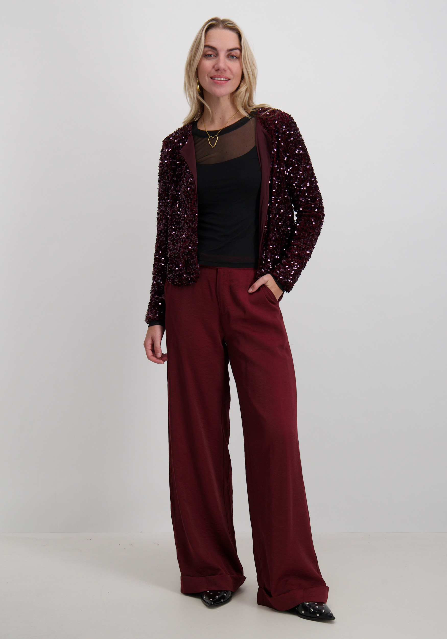 VERO MODA Mesh top Lova 10340014 Zwart