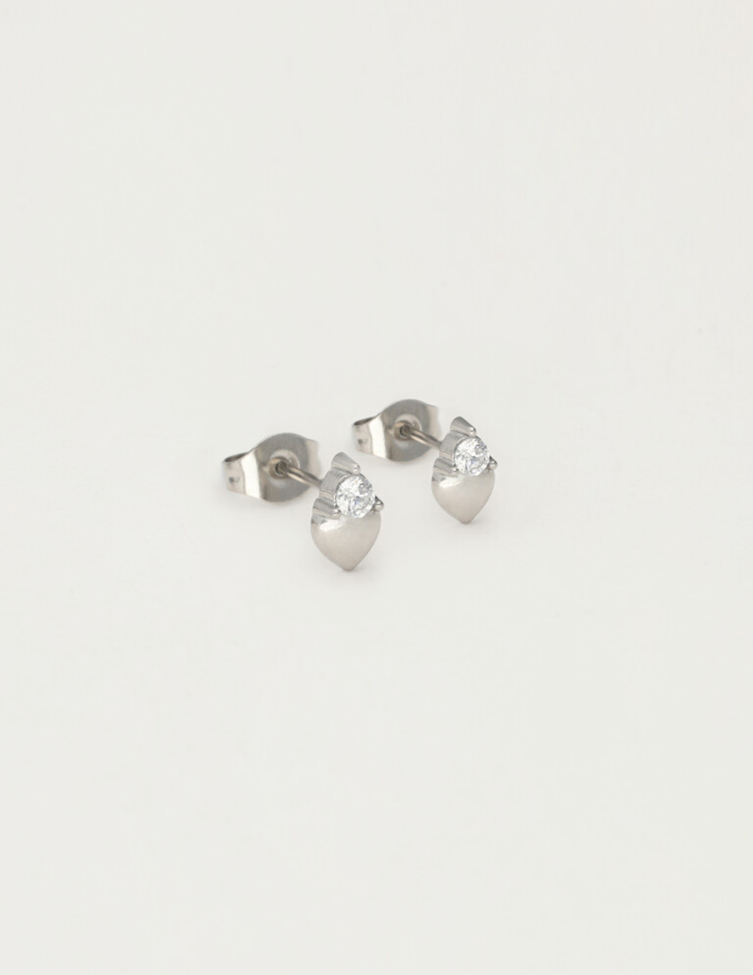 My Jewellery Studs hart met strass MJ12102 Zilver