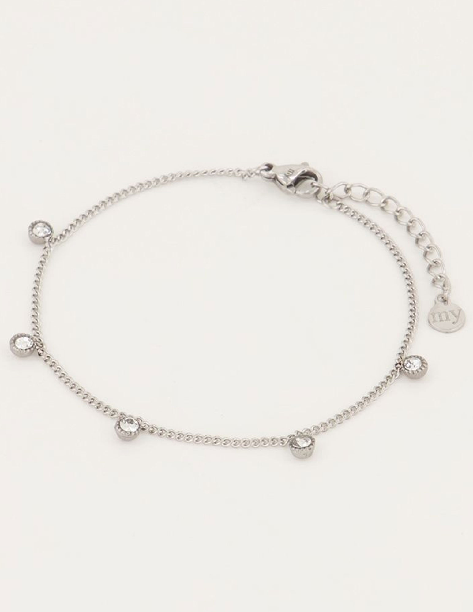 My Jewellery Armband met strass steentjes MJ04797 Zilver