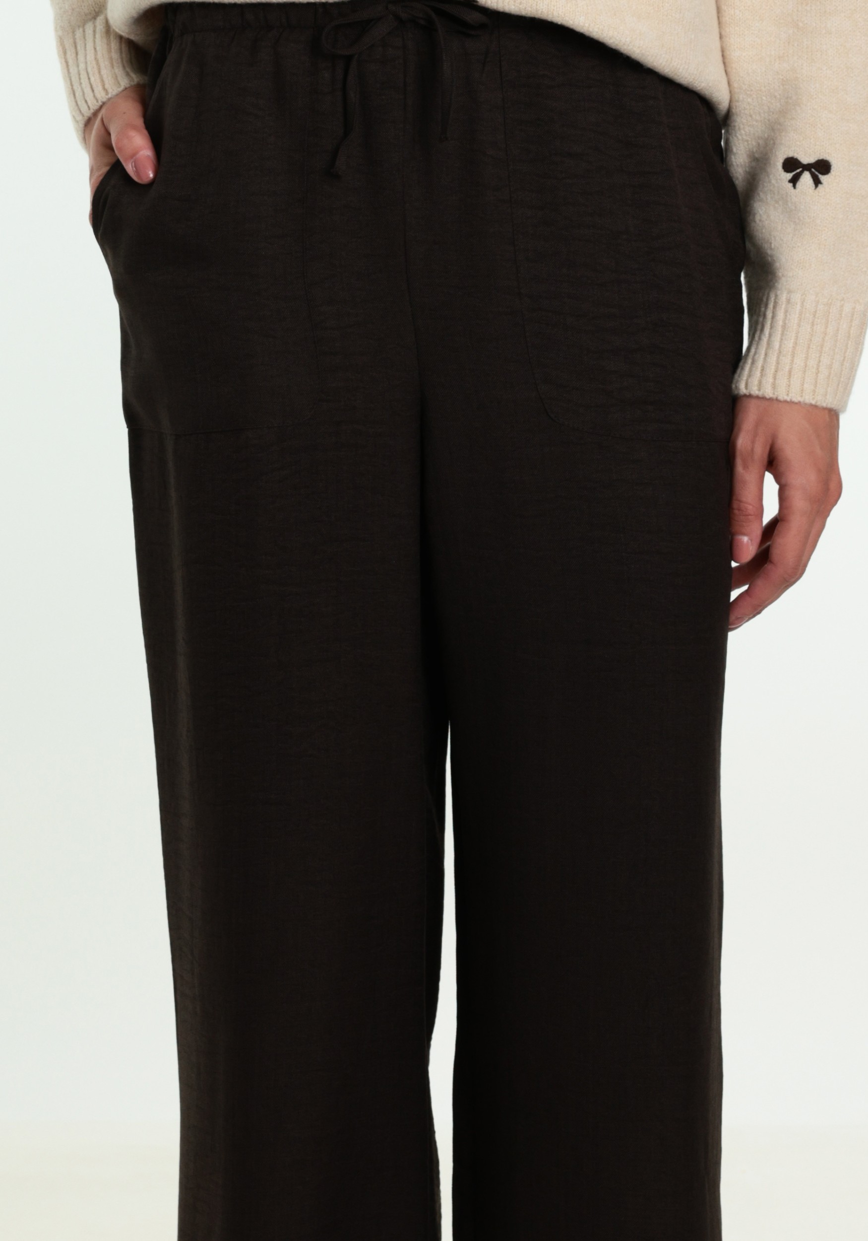 VERO MODA Broek Melaney 10316385 Donker bruin