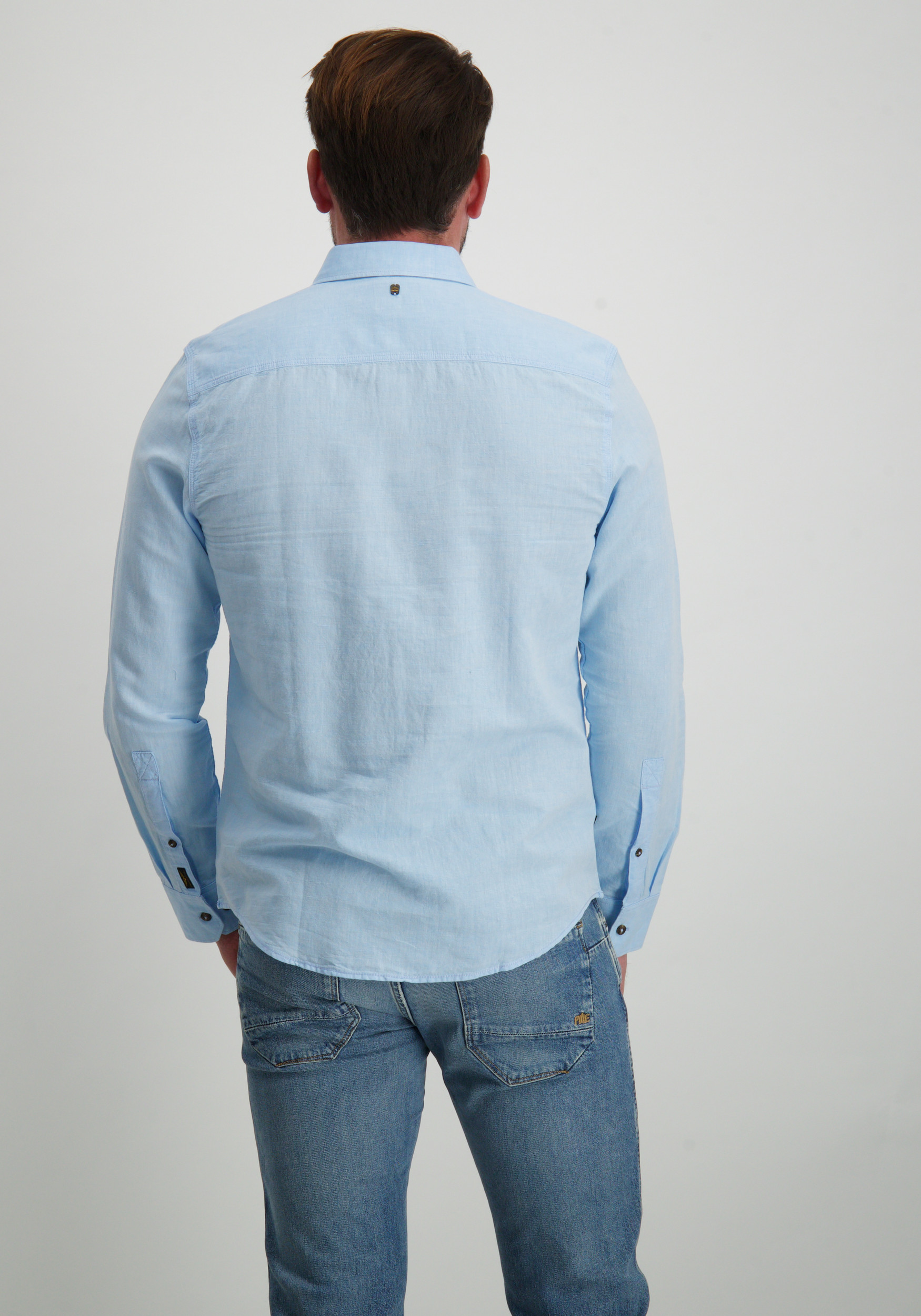 PME Legend Linnen overhemd PSI2503224 Blauw