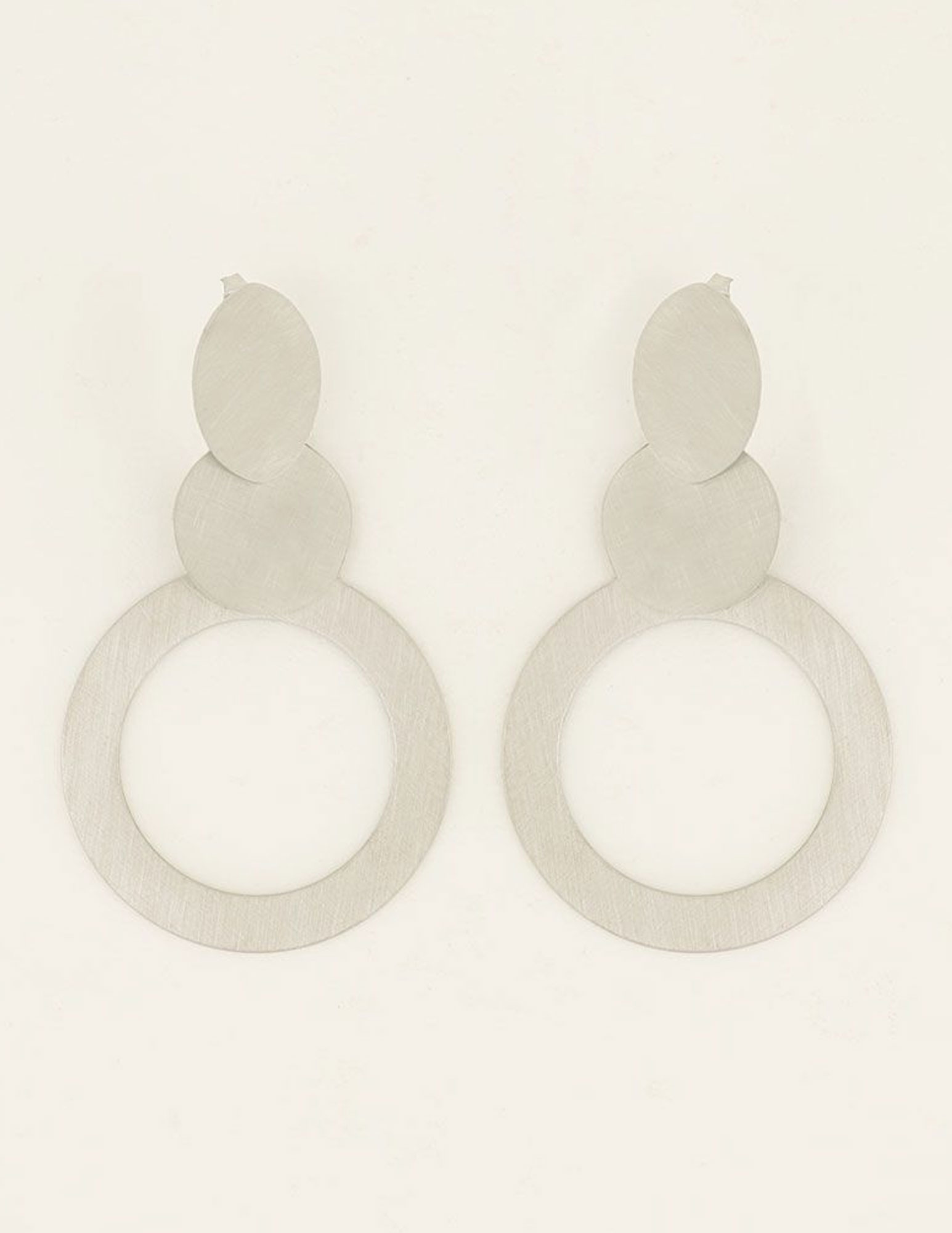 My Jewellery Statement oorbellen rond MJ08196 Zilver
