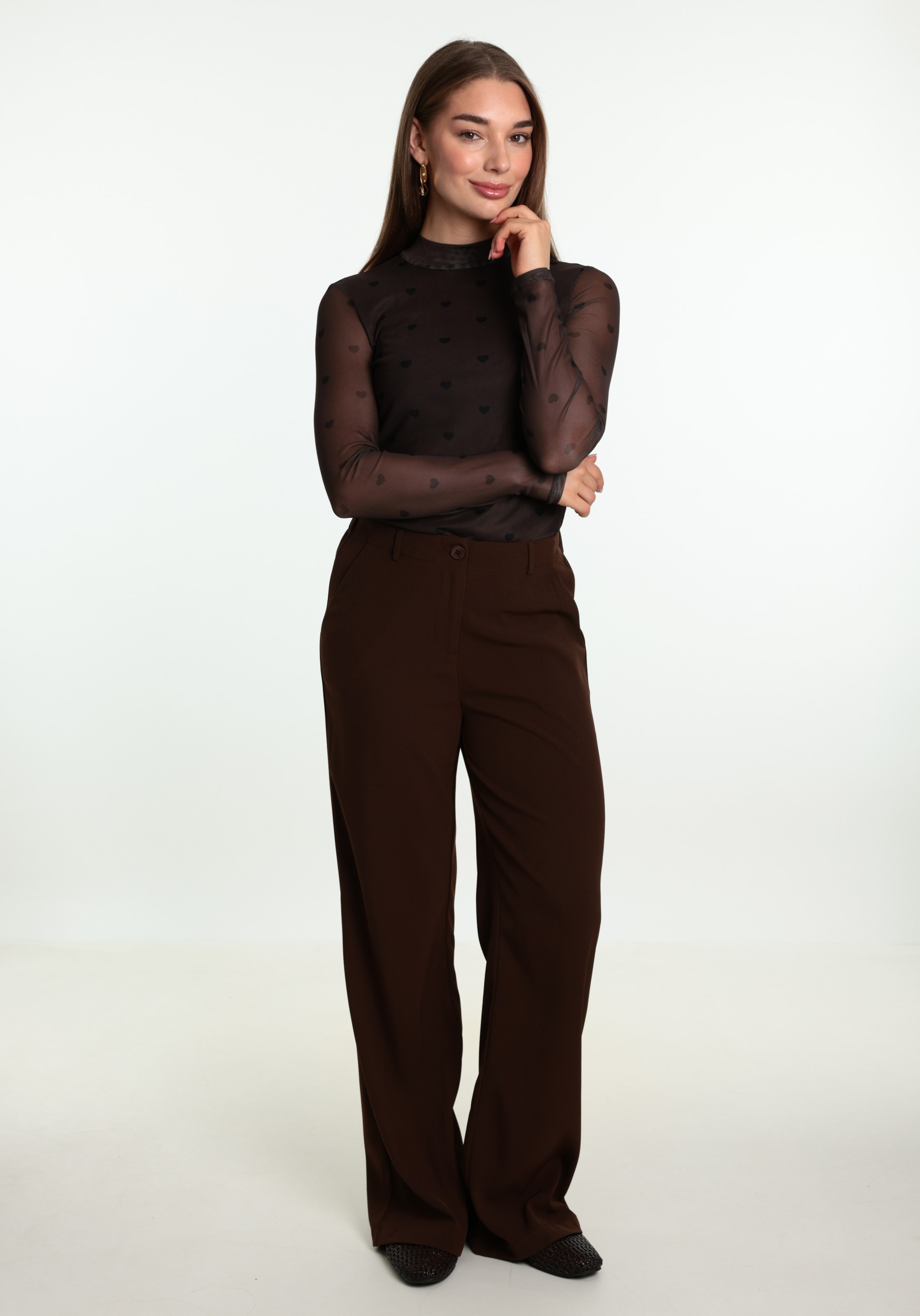 Ydence Broek Solange FS2607 Donker bruin