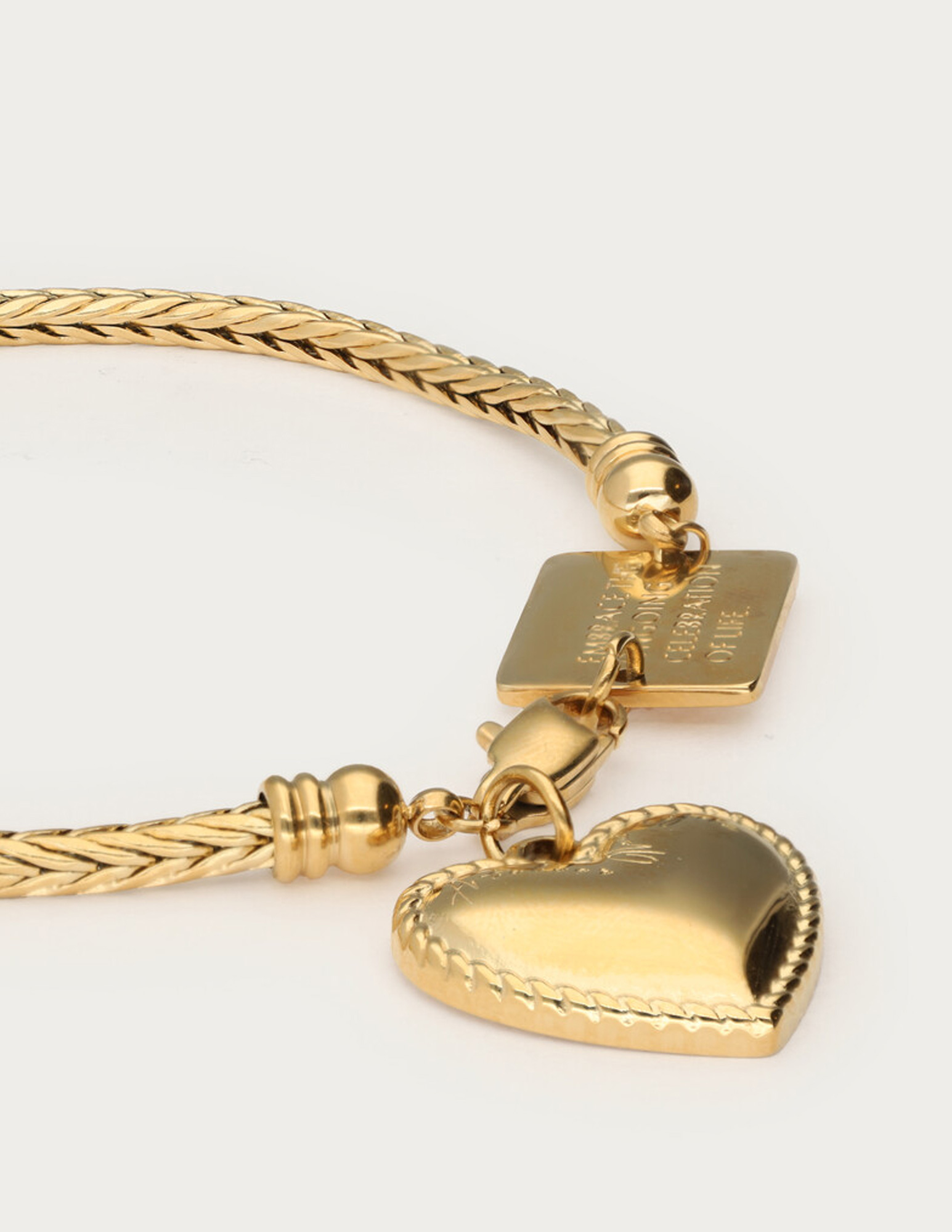 My Jewellery Bold armband met hartvormige bedel MJ14126 Goud