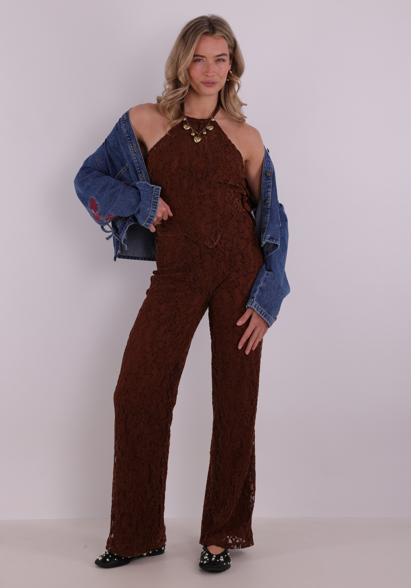 Harper & Yve Top Kees SS6P400 Bruin