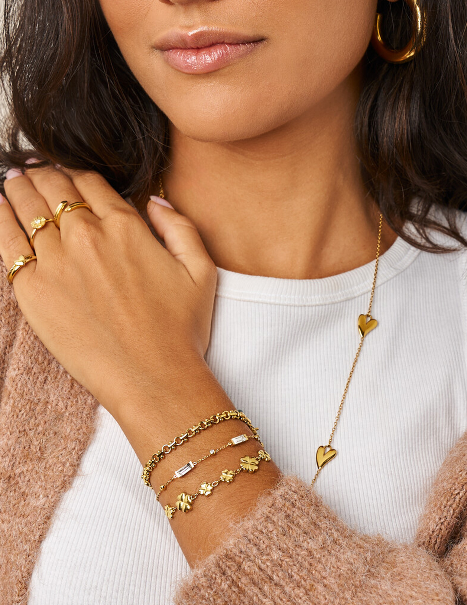 My Jewellery Armband met cirkel schakels MJ14839 Goud