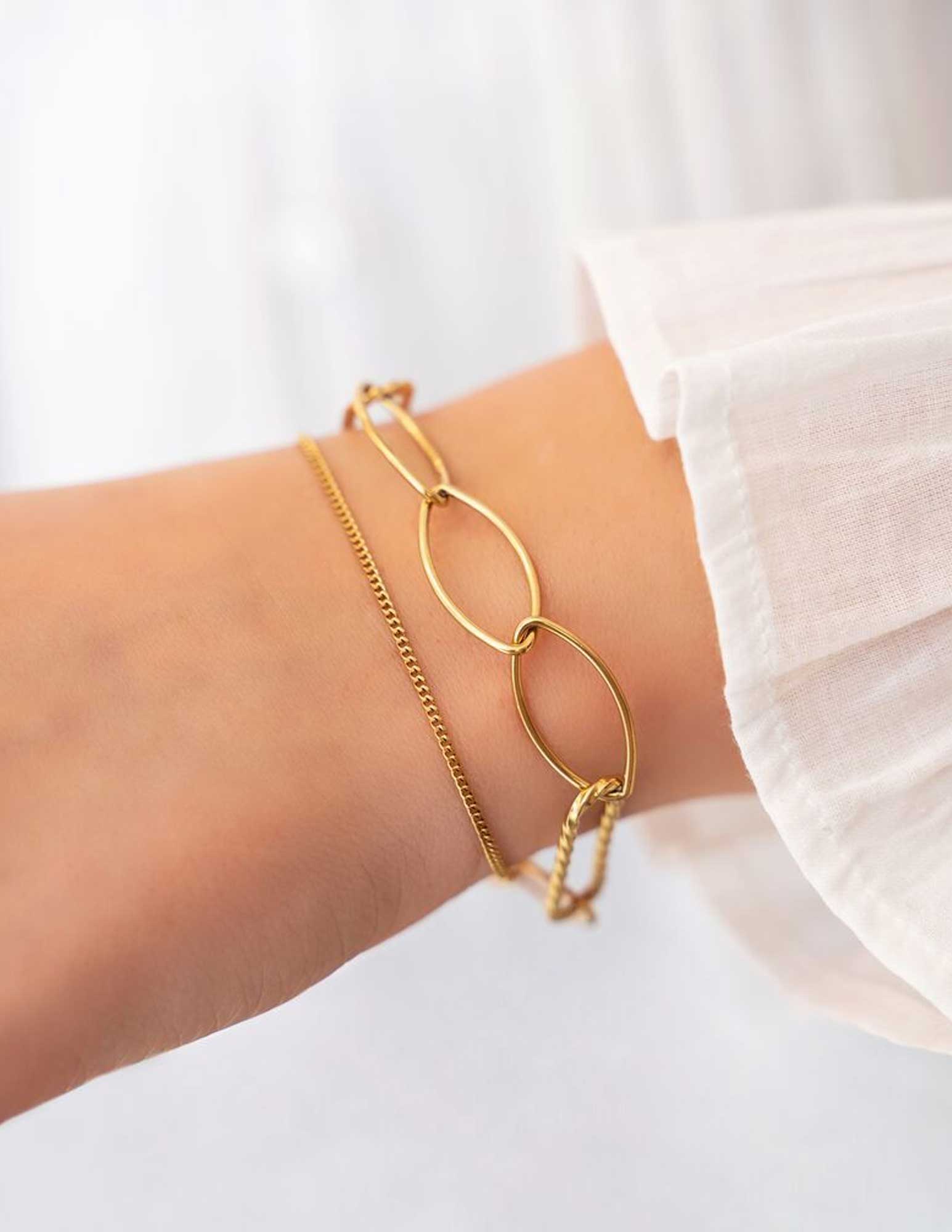 My Jewellery Dubbele armband MJ07905 Goud