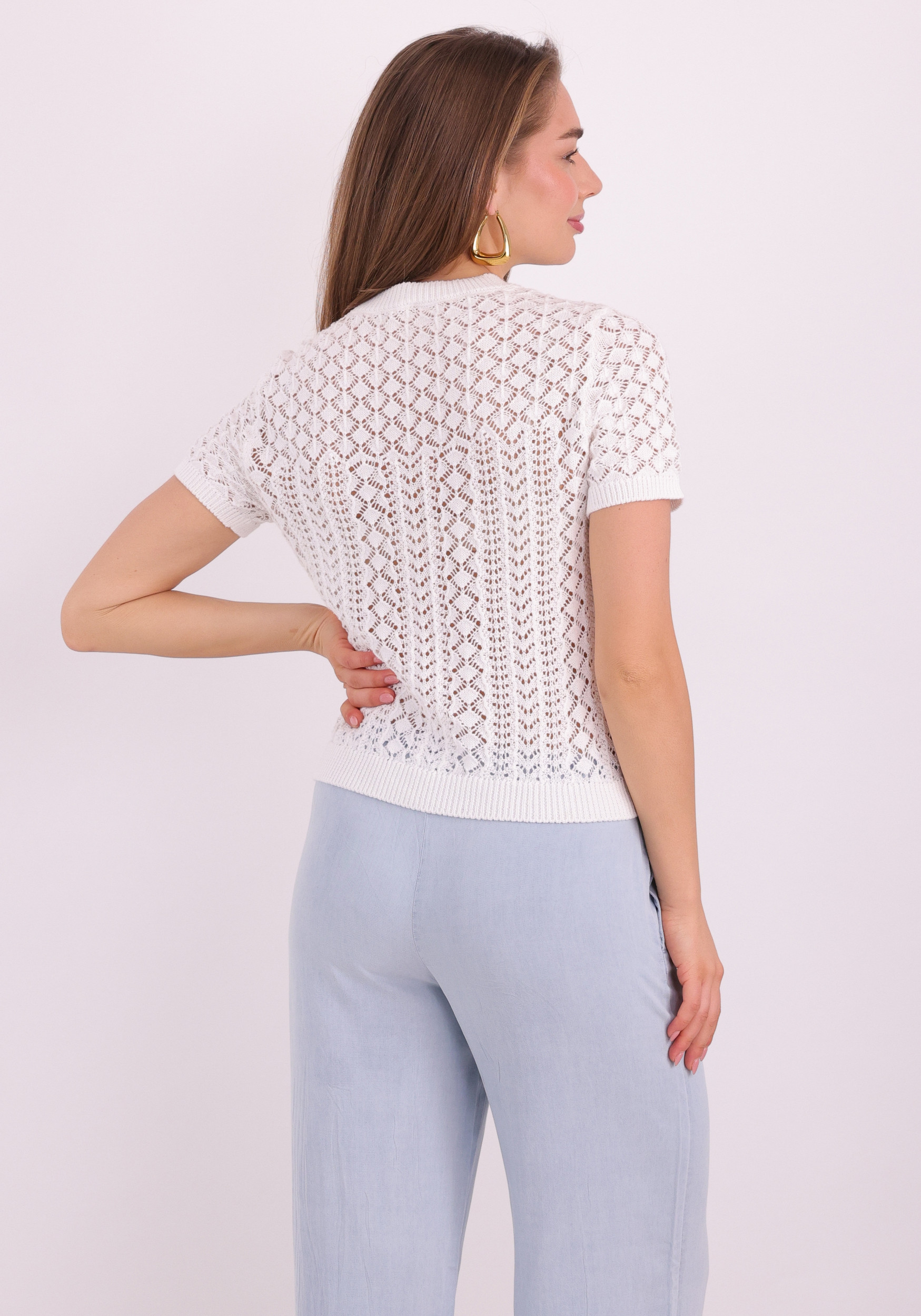 ONLY Gehaakte trui Saga 15339662 Wolwit-ecru