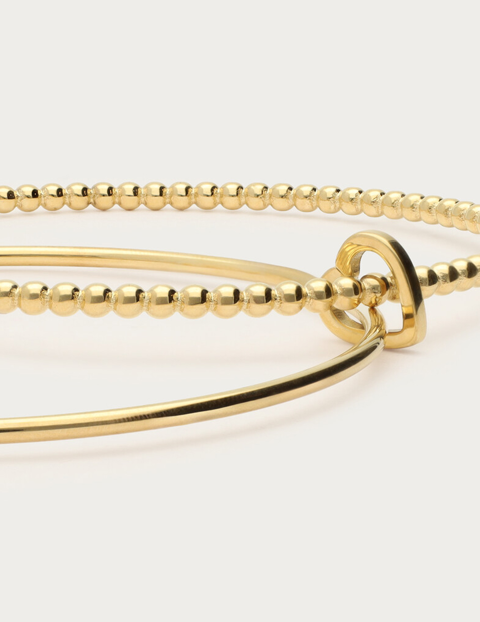 My Jewellery Love dubbele bangle met hartje MJ15265 Goud