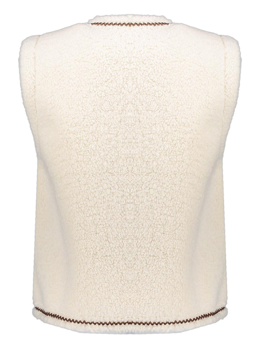 Geisha Gilet Teddy 55541-19 Wolwit-ecru
