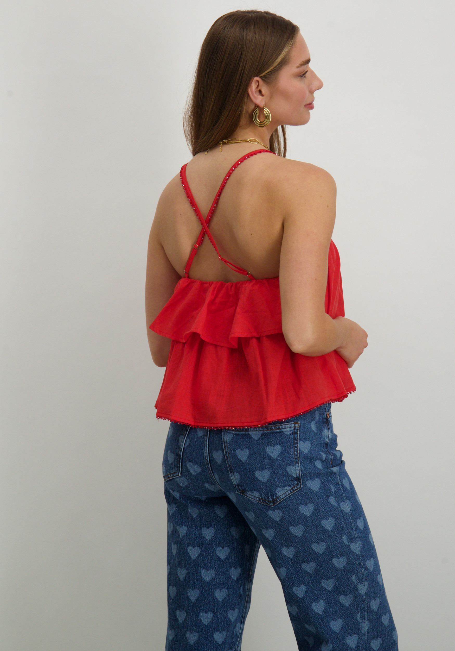 Harper & Yve Top Maye HS25P409 Rood