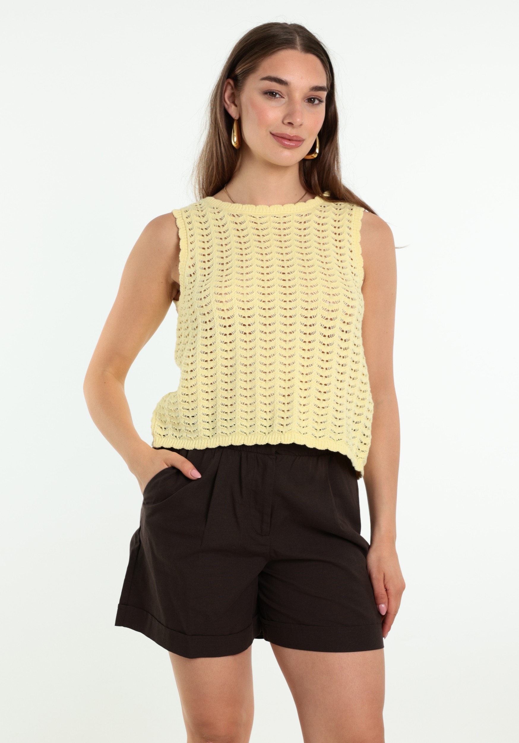 Ichi Gilet Dosia 20125703 Geel