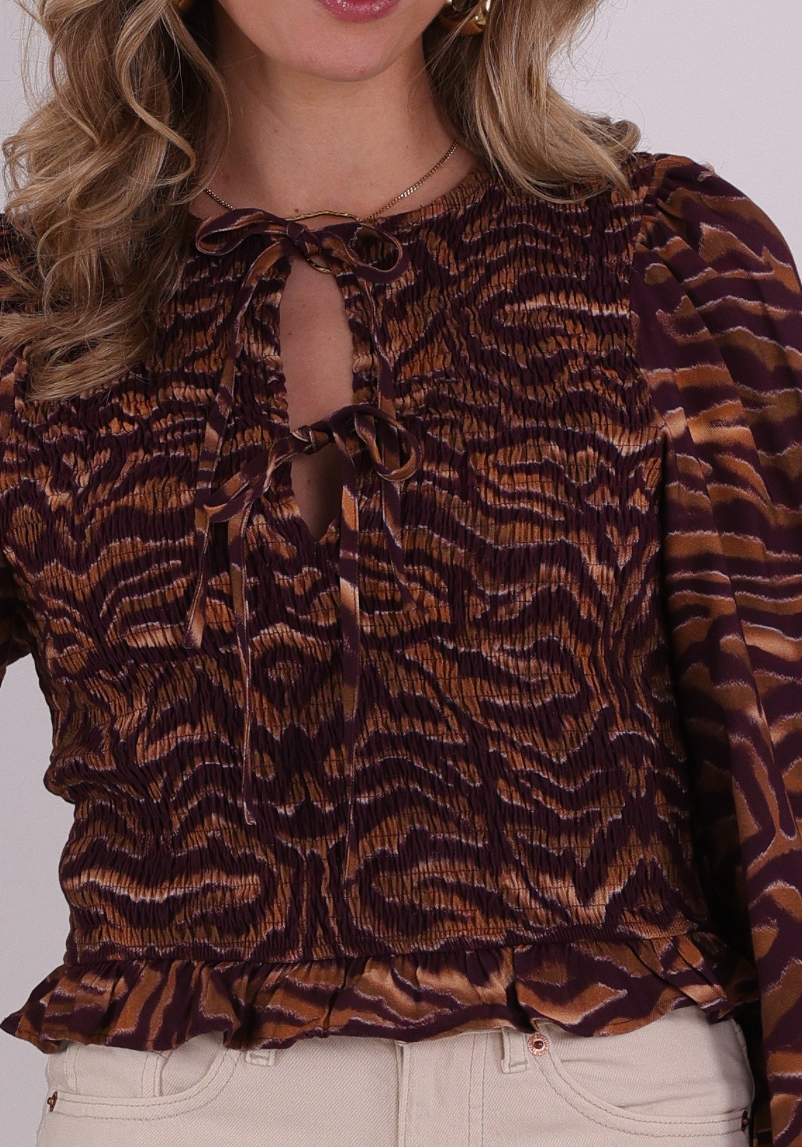 Harper & Yve Top Elin SS6P601 Bruin