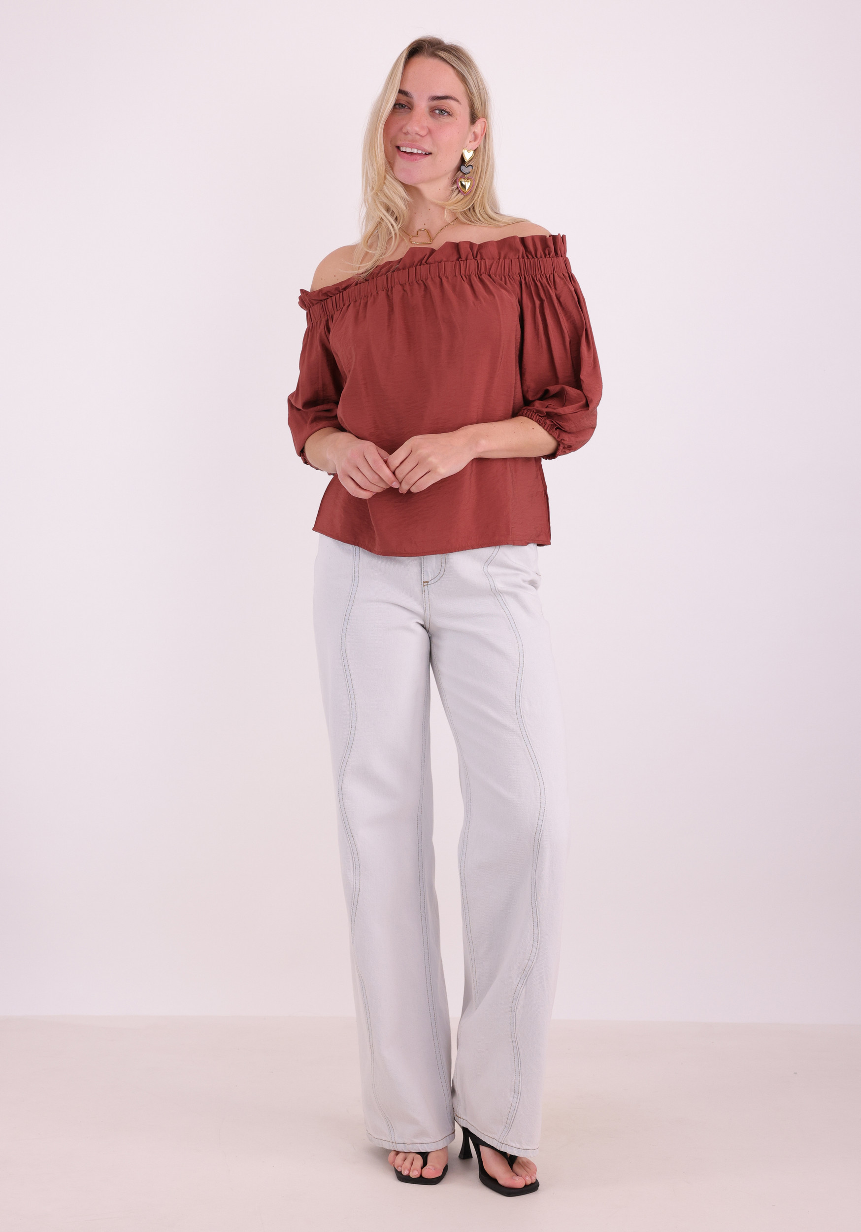Kaffe Clothing Blouse Neema 10511632 Steenrood