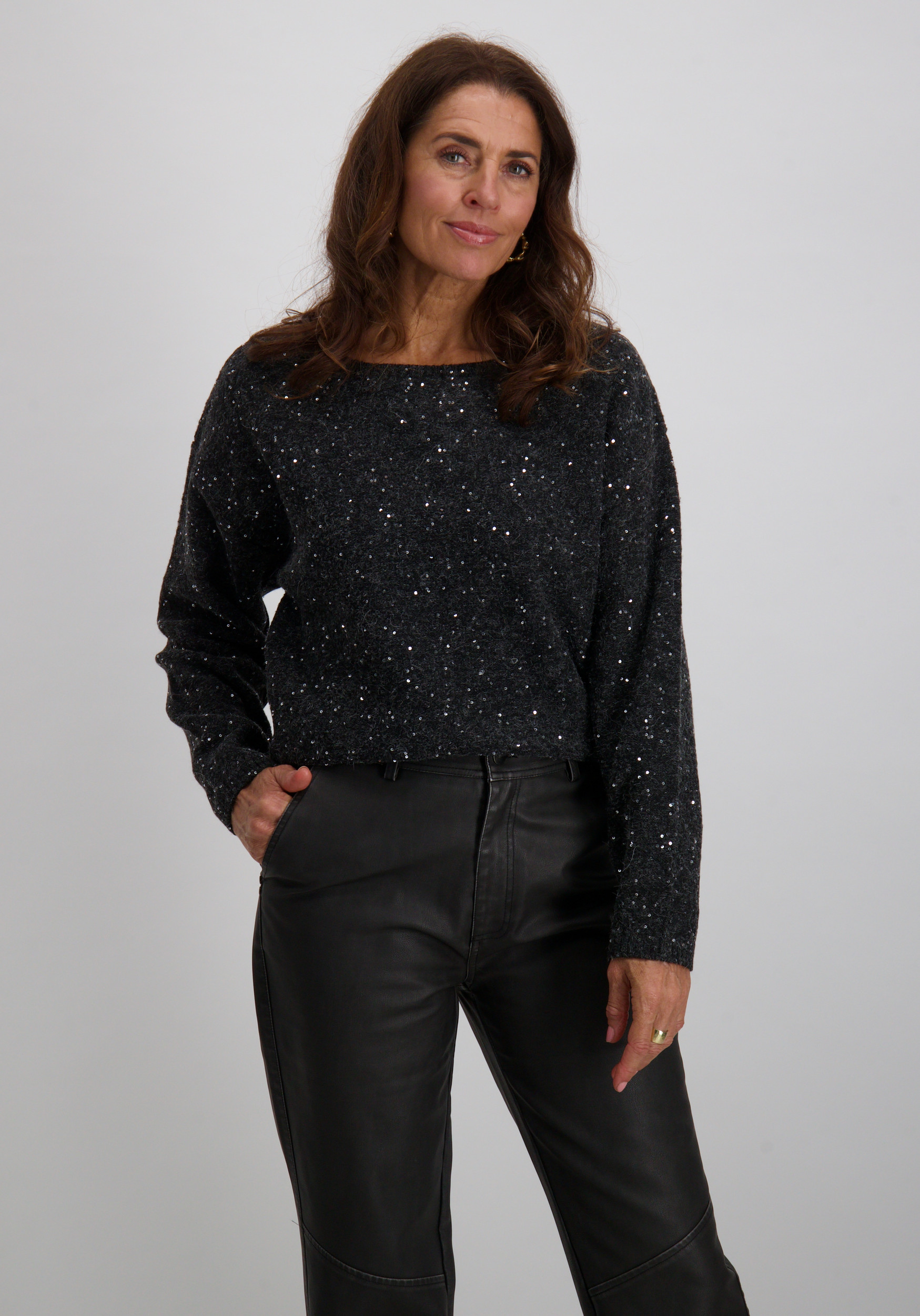 Jansen Amsterdam Trui ANOUK W25 Donker Grijs