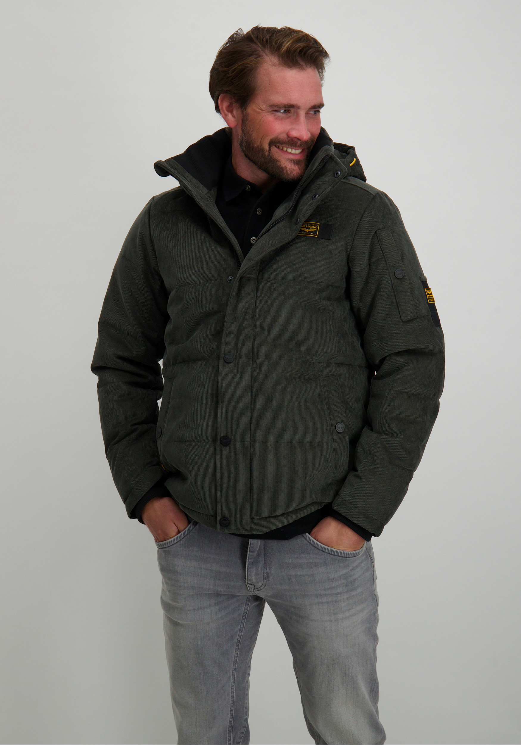 PME Legend Winterjas Gobbler PJA2408144 Donker Grijs