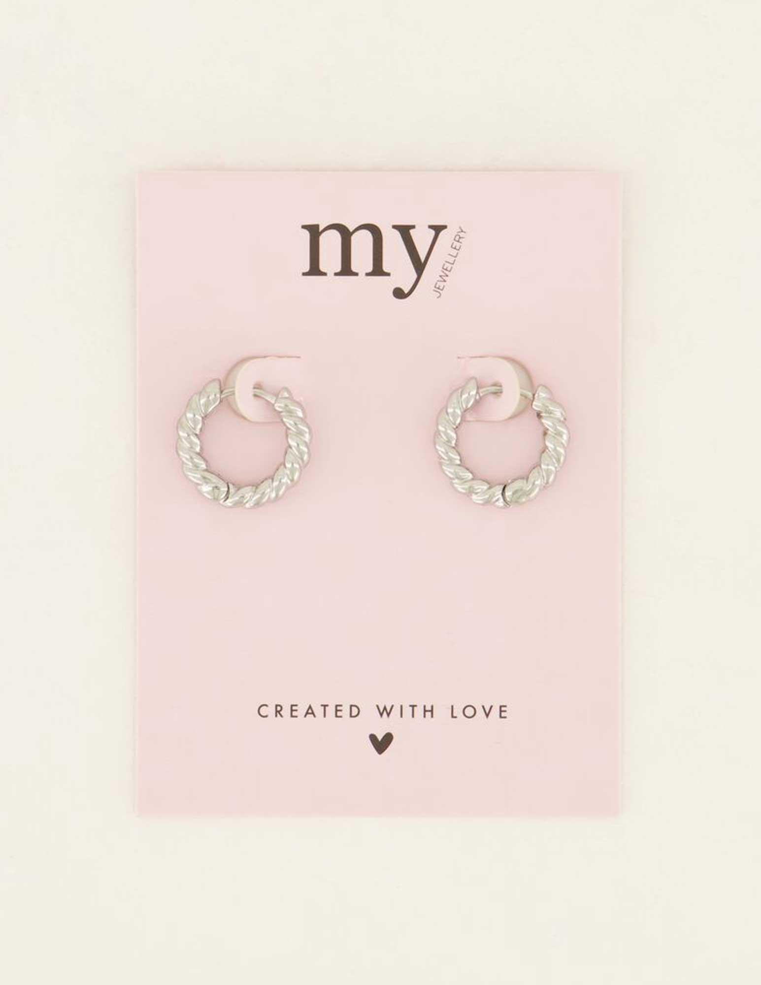 My Jewellery Oorringen gedraaid MJ08004 Zilver