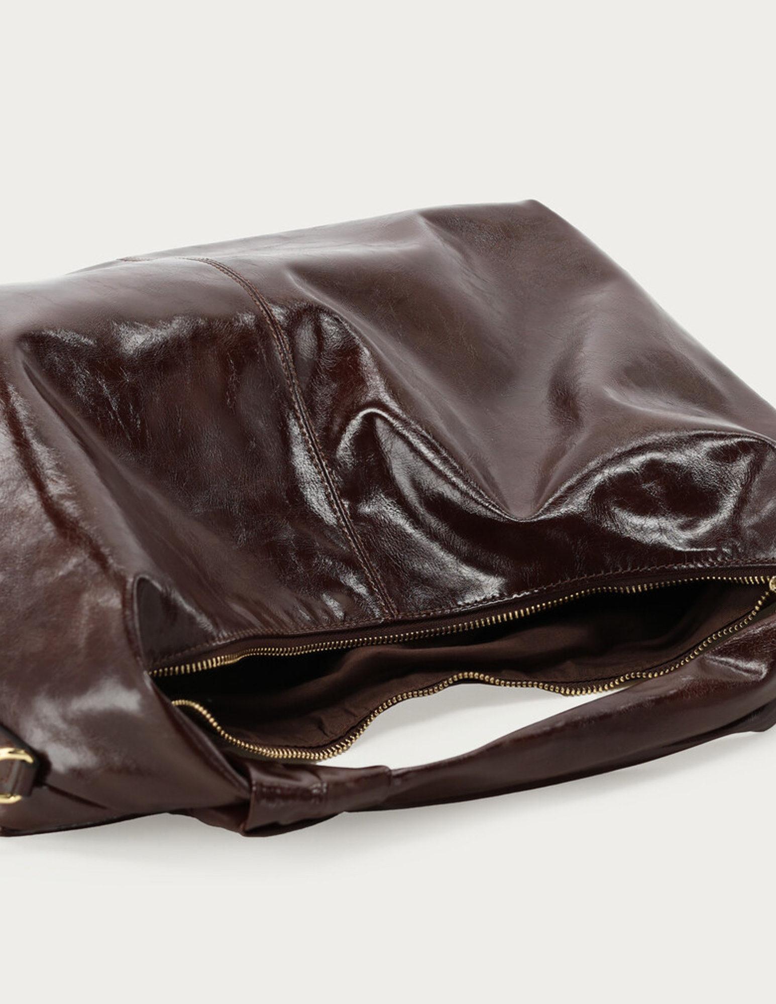 My Jewellery PU schoudertas met knoop MJ15232 Donker bruin