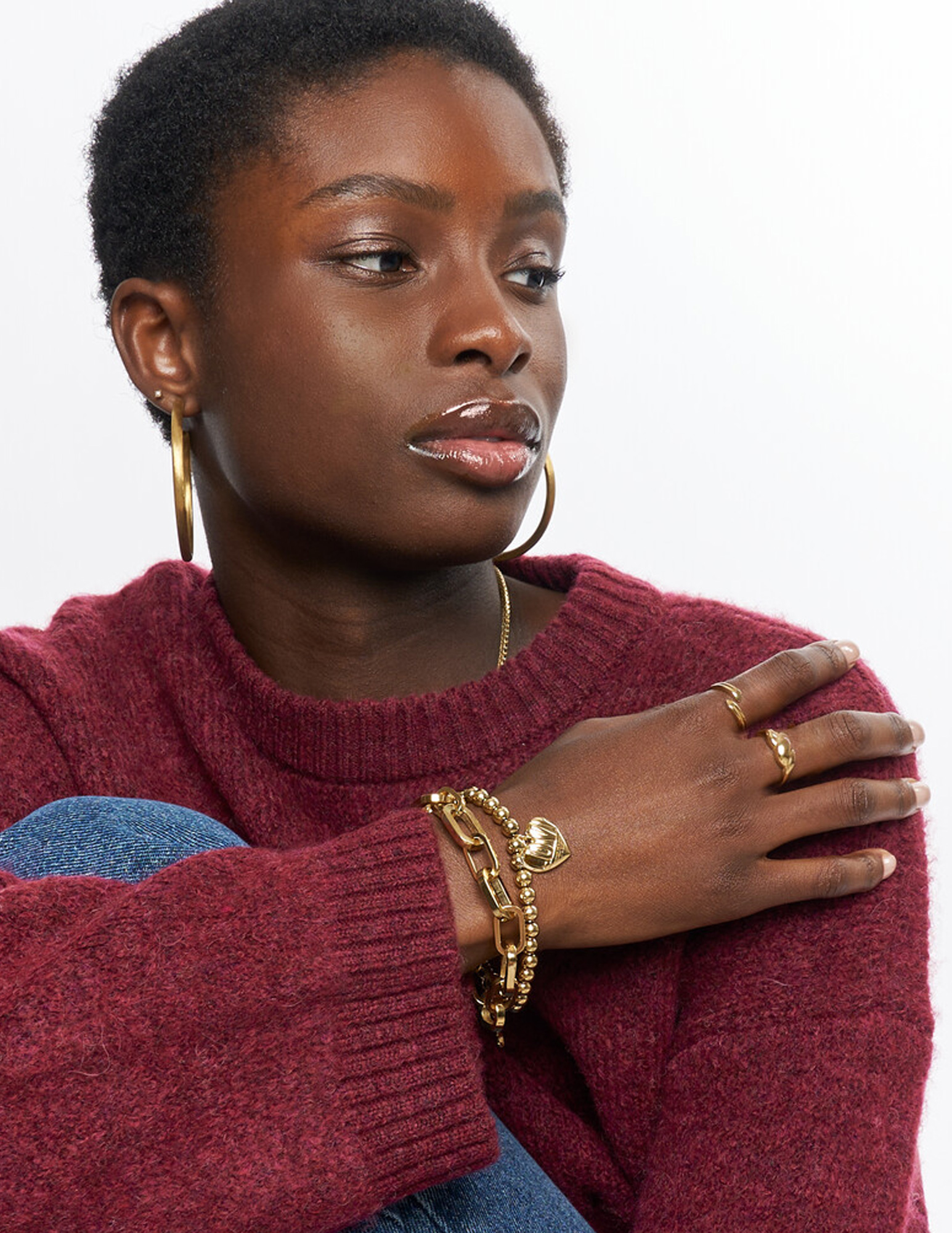 My Jewellery Bold kralenarmband met hart MJ14128 Goud