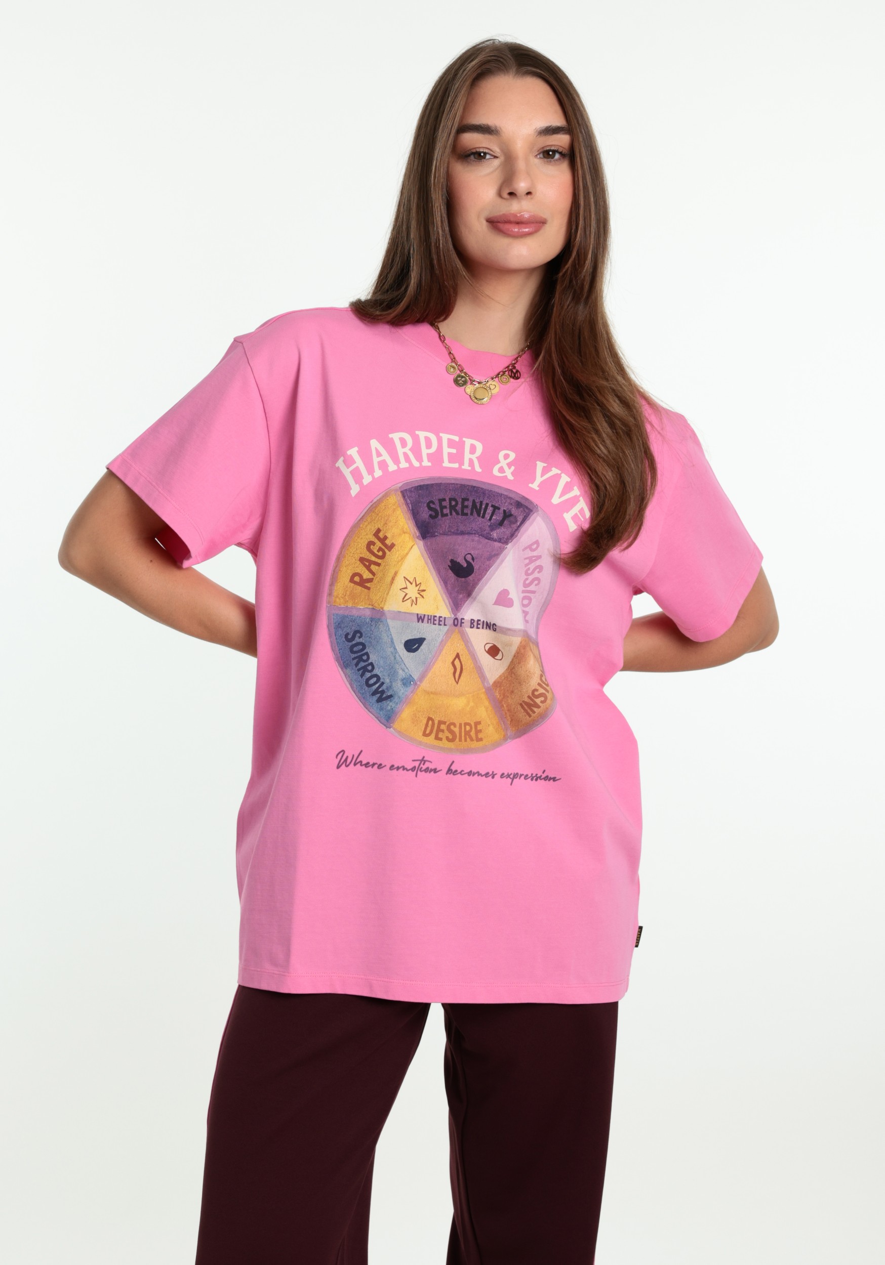 Harper & Yve T-shirt Wheel AW6Y302 Rose