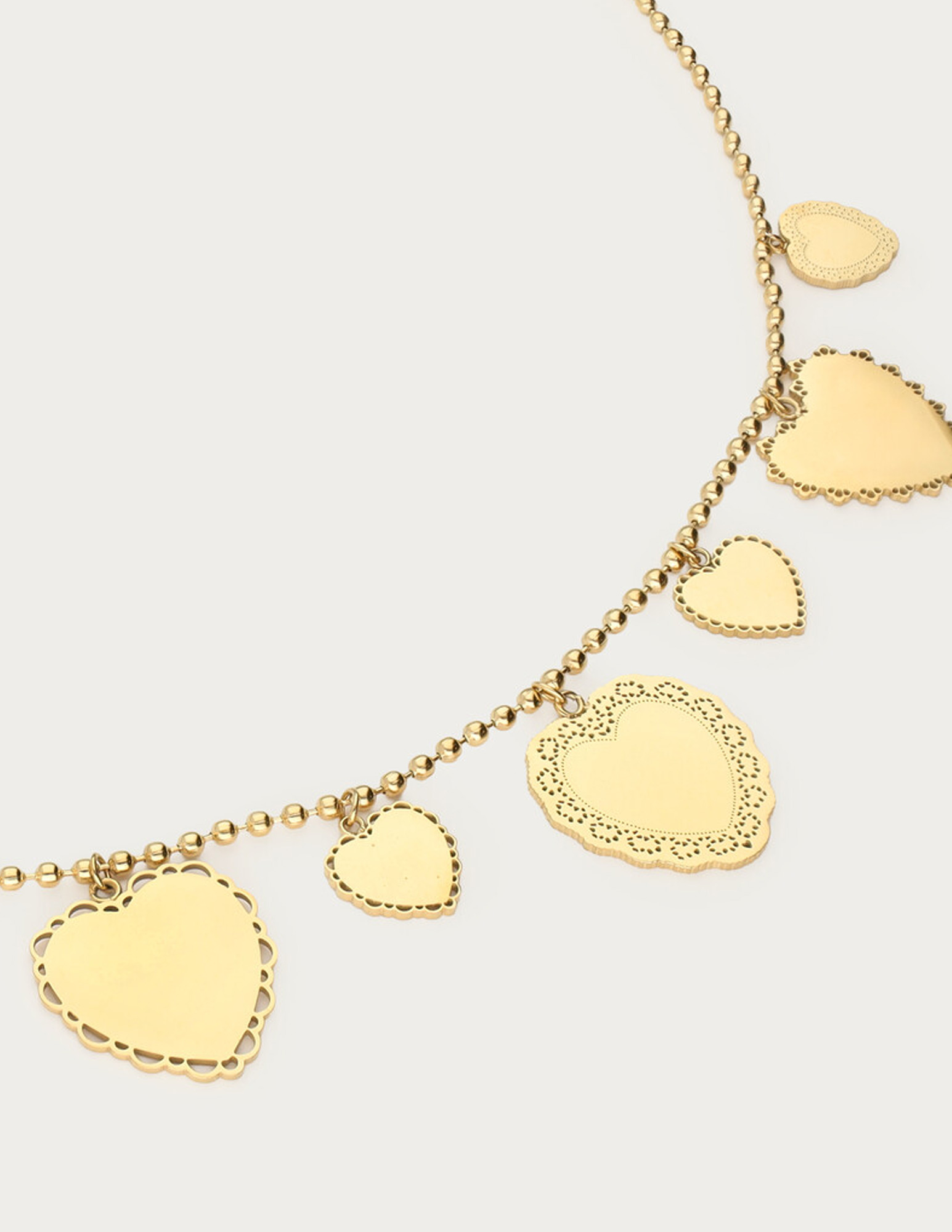My Jewellery Love ketting met zeven hartjes MJ15279 Goud